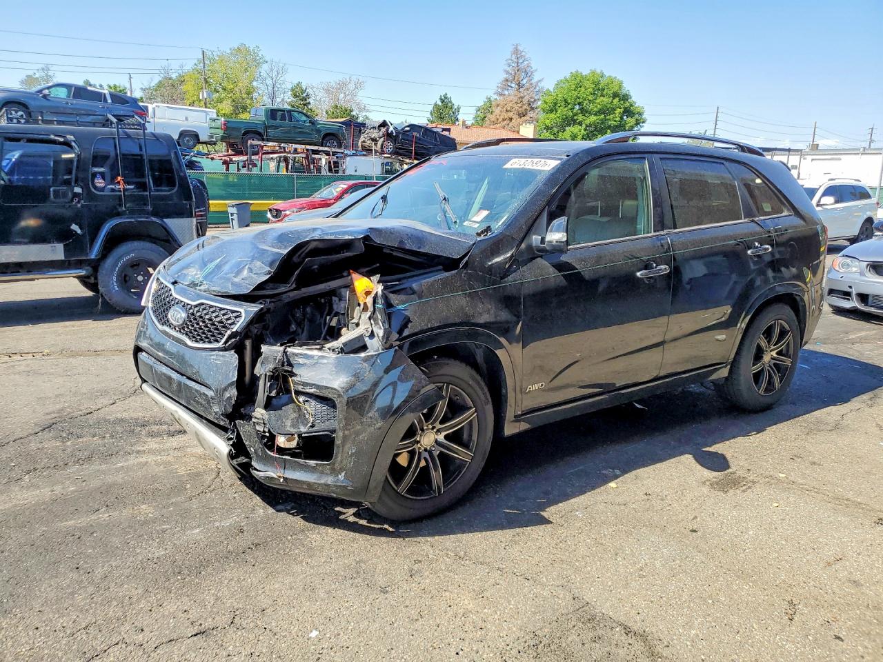 2013 Kia Sorento Sx Black vin: 5XYKWDA29DG365825