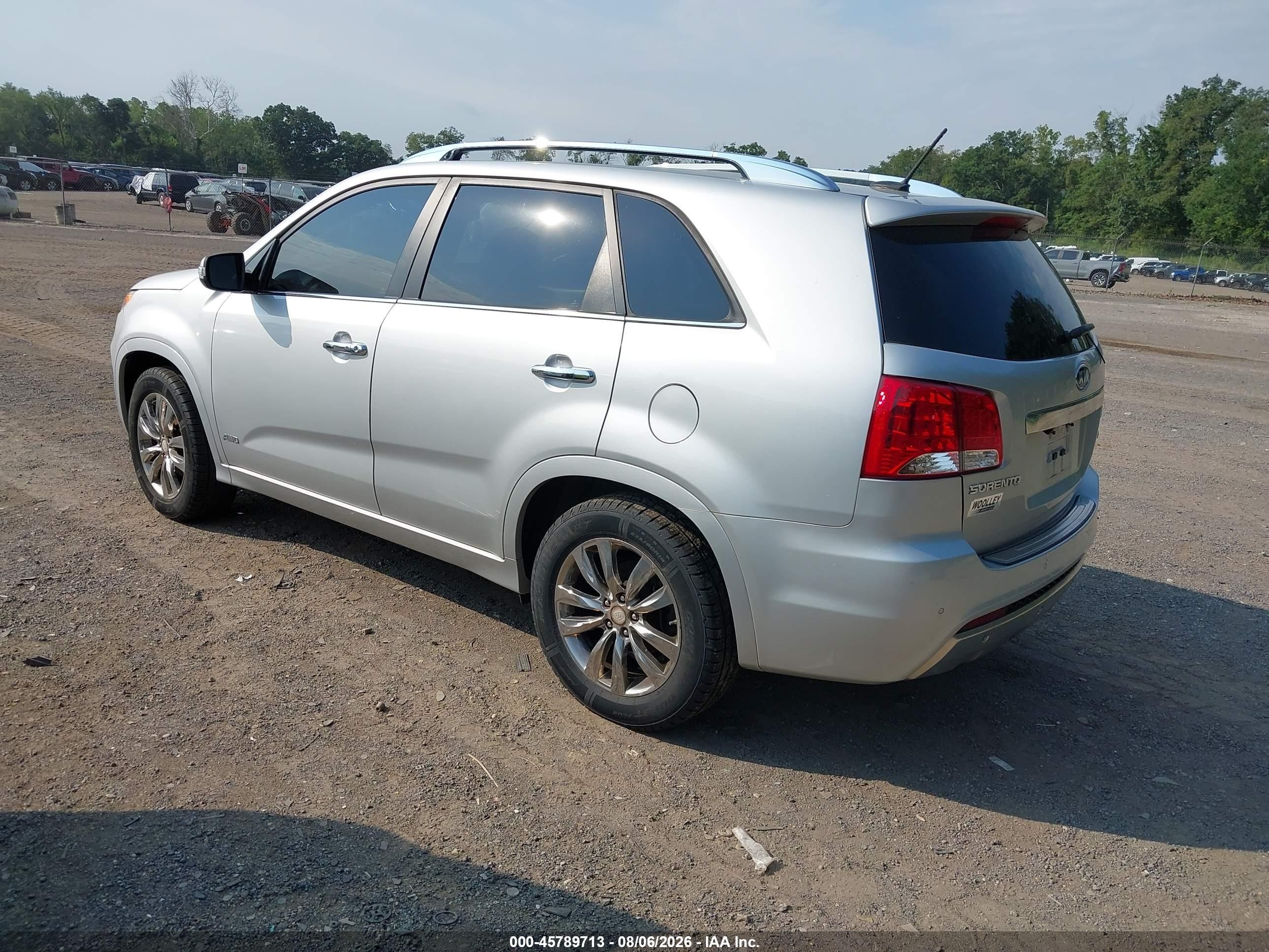 2013 Kia Sorento Sx V6 Silver vin: 5XYKWDA29DG391289