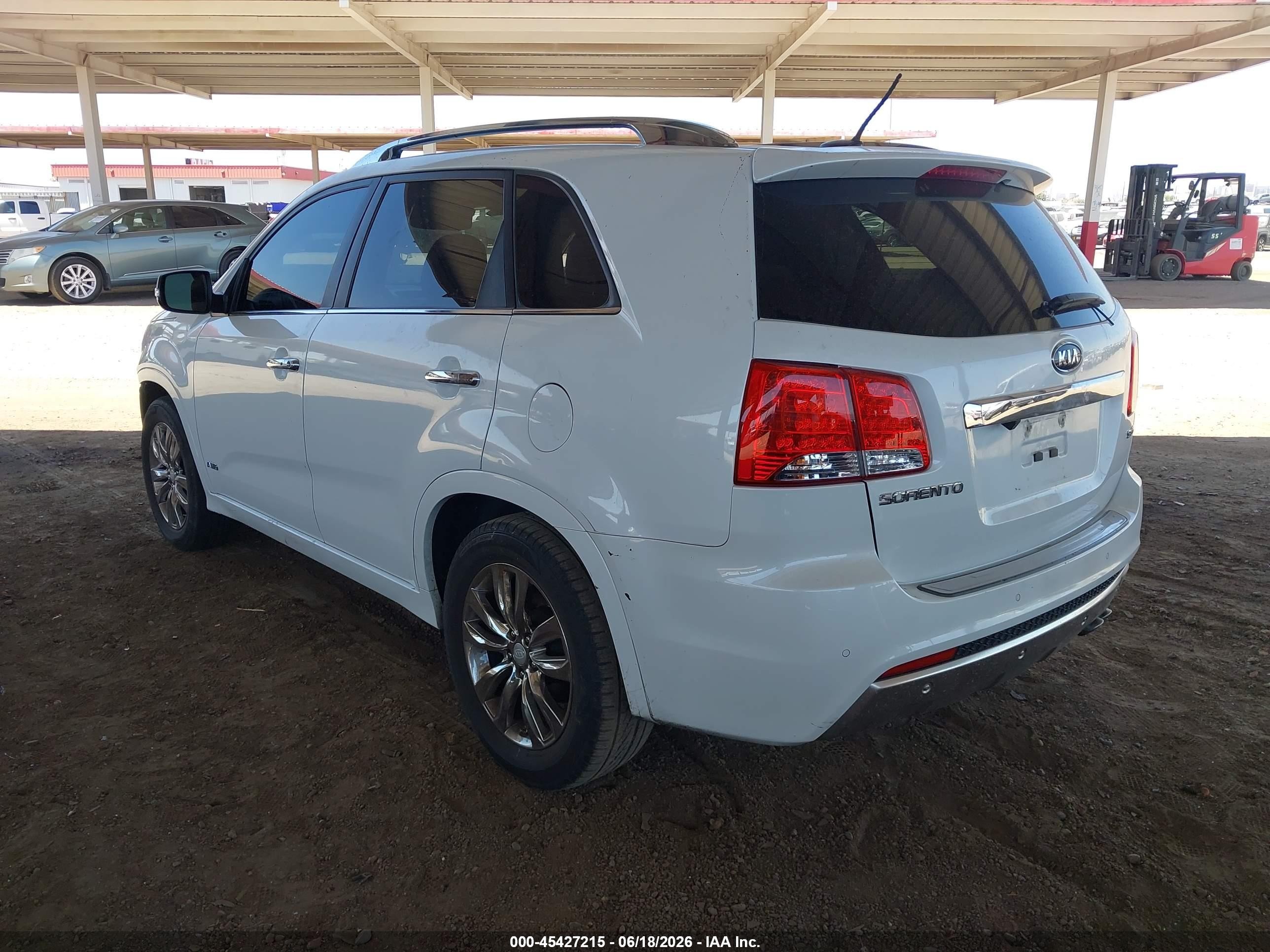 2013 Kia Sorento Sx V6 White vin: 5XYKWDA29DG396055