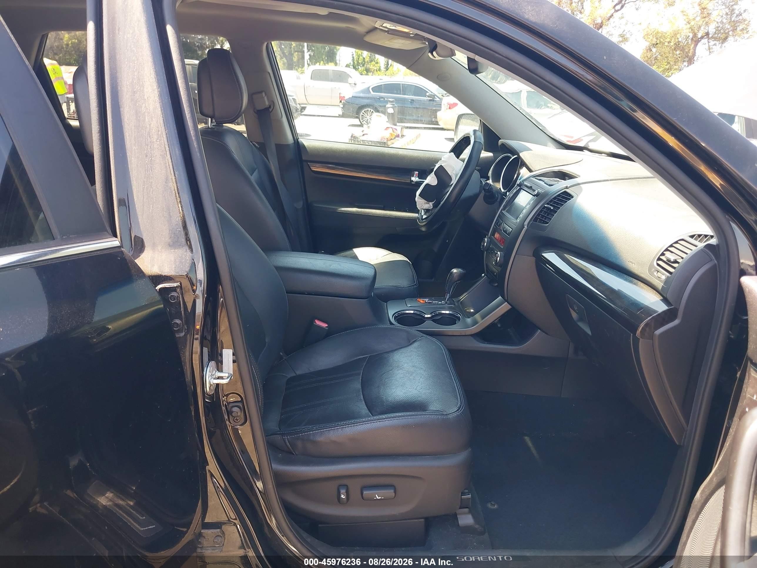 2012 Kia Sorento Sx V6 Black vin: 5XYKWDA2XCG210246