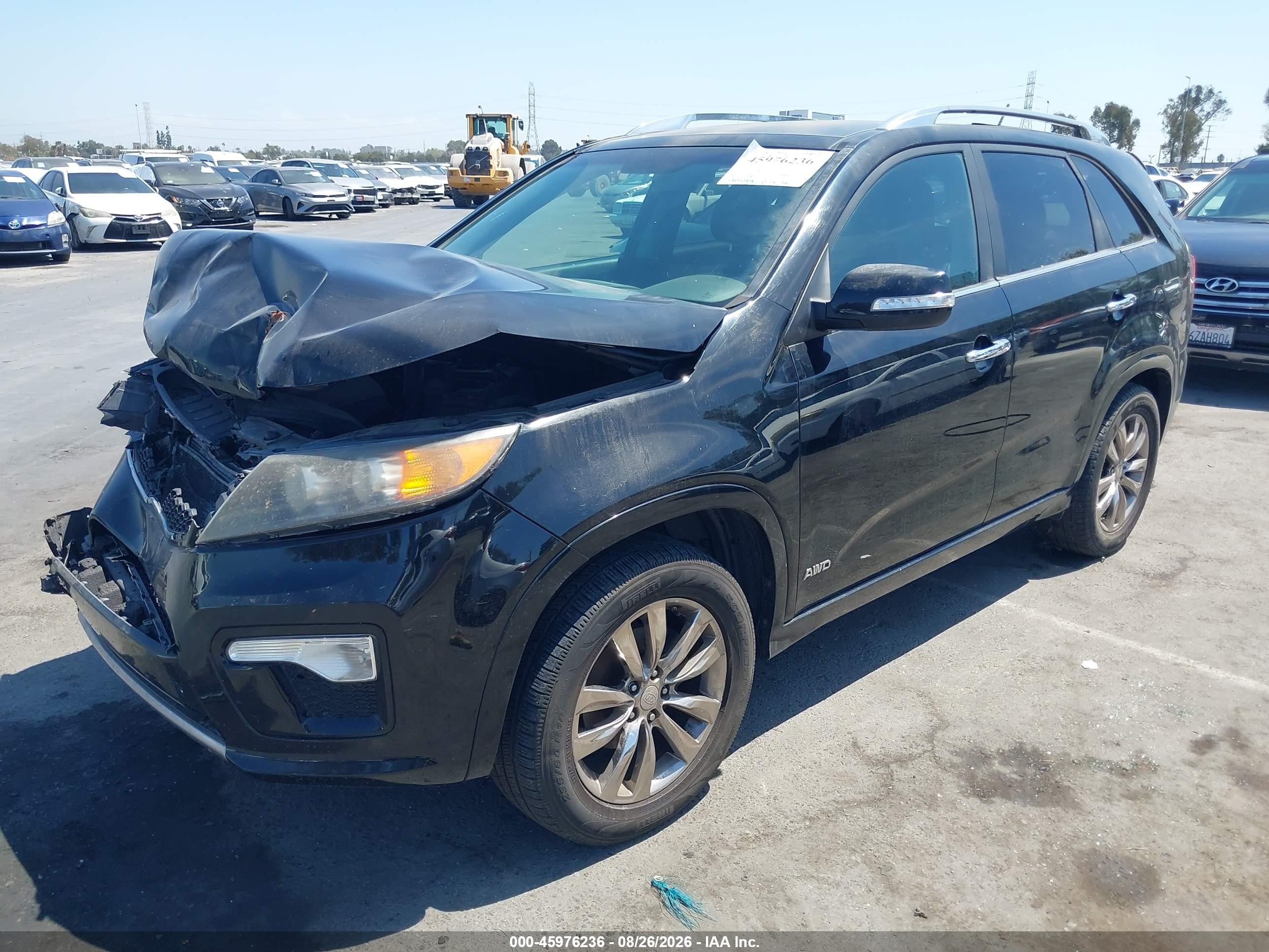 2012 Kia Sorento Sx V6 Black vin: 5XYKWDA2XCG210246