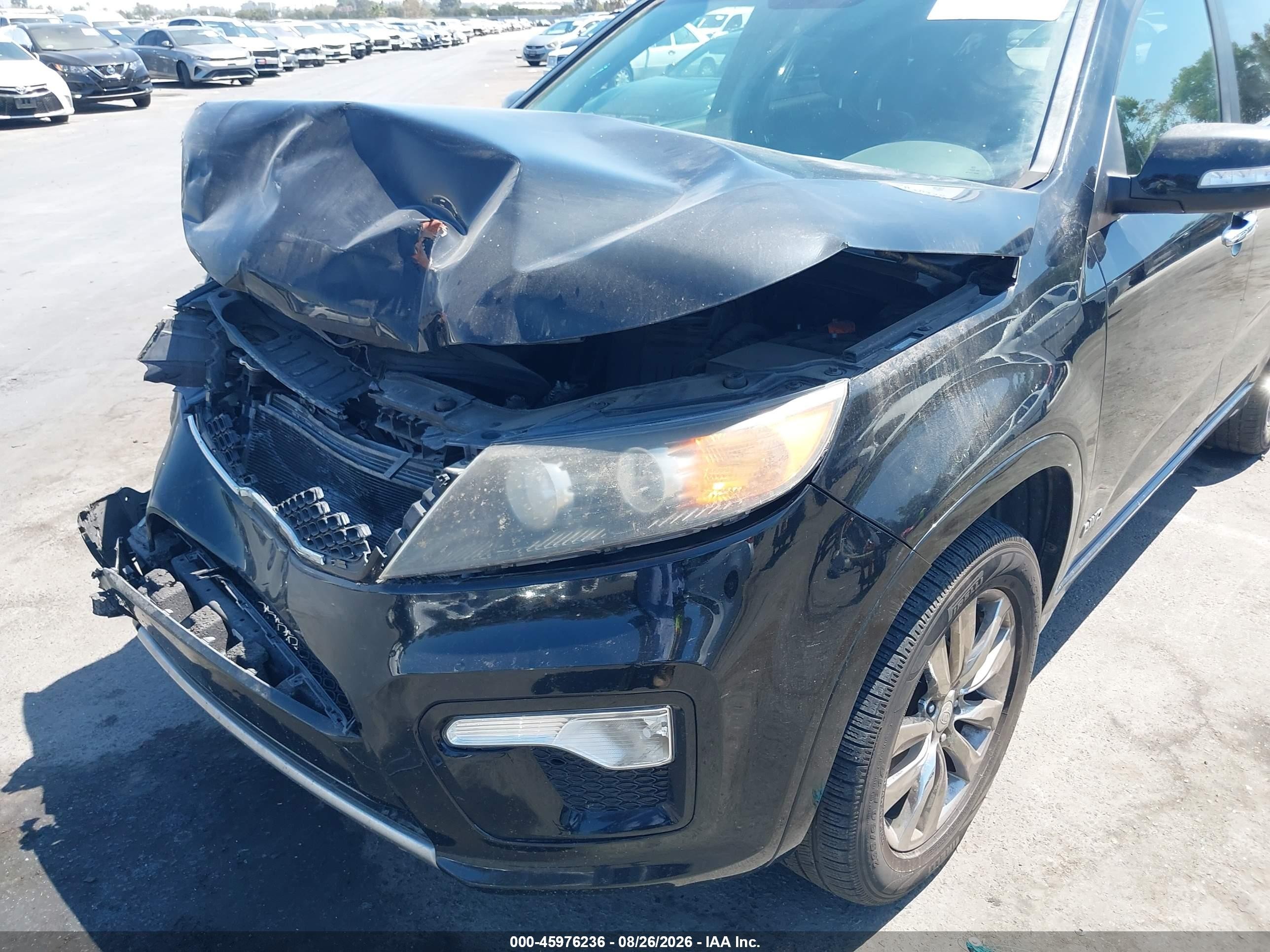 2012 Kia Sorento Sx V6 Black vin: 5XYKWDA2XCG210246