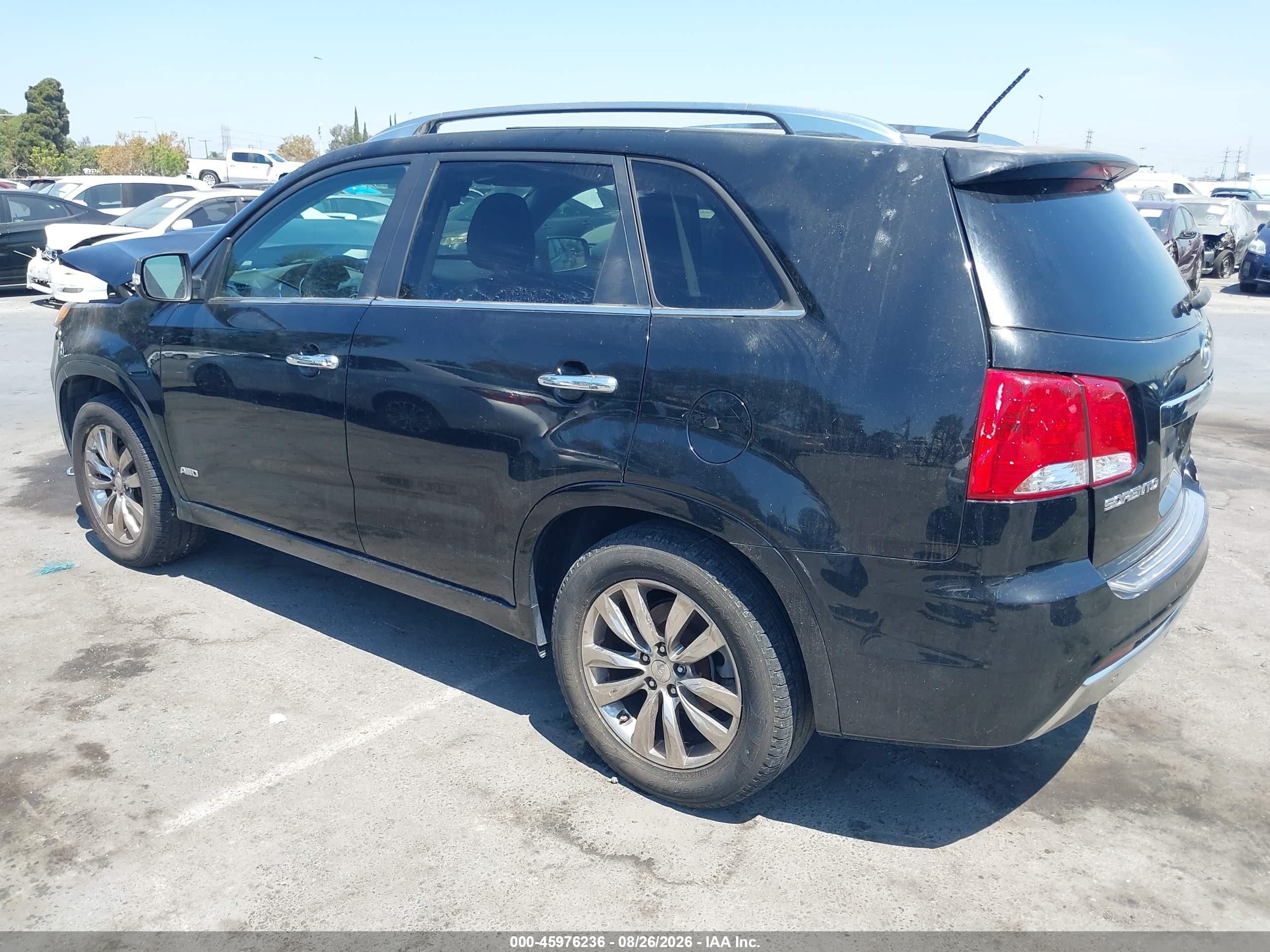 2012 Kia Sorento Sx V6 Black vin: 5XYKWDA2XCG210246