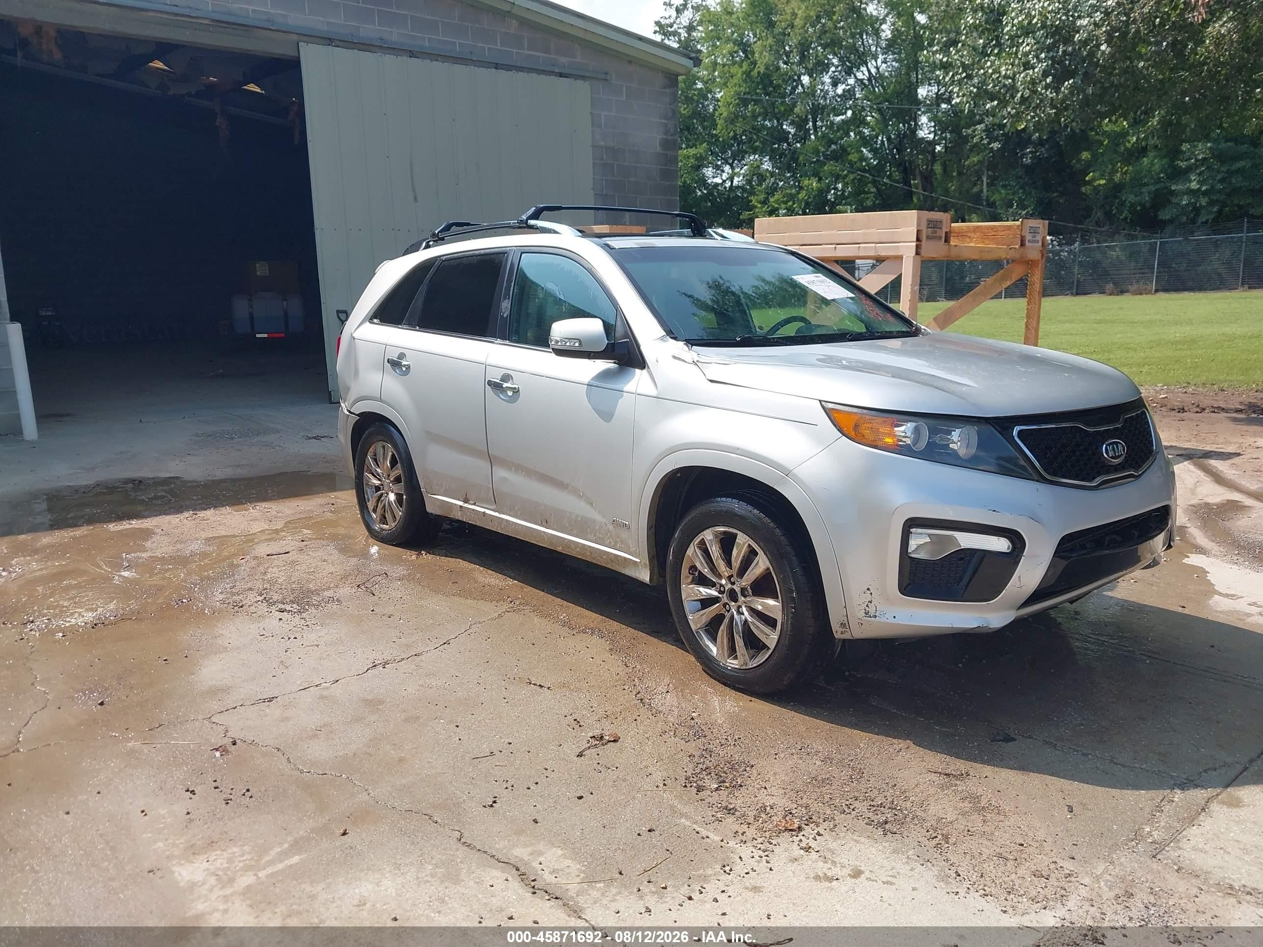 2012 Kia Sorento Sx V6 Silver vin: 5XYKWDA2XCG211641