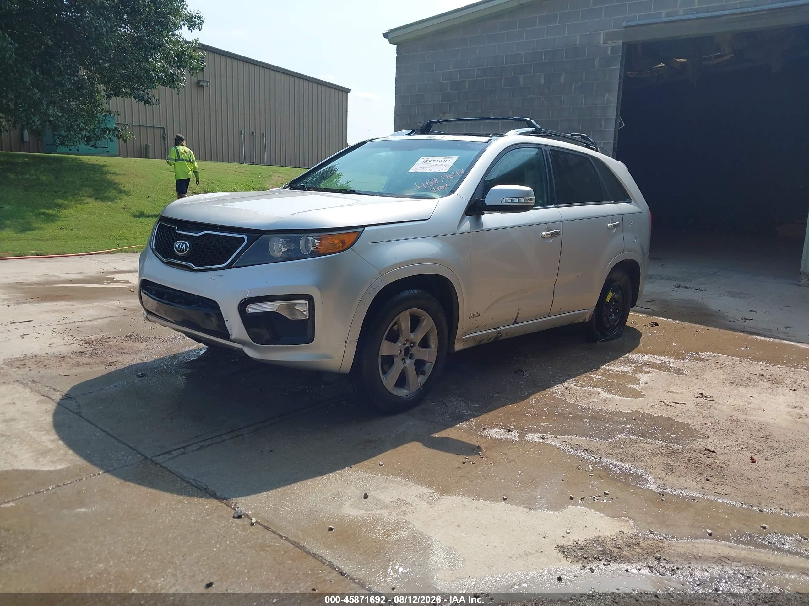 2012 Kia Sorento Sx V6 Silver vin: 5XYKWDA2XCG211641