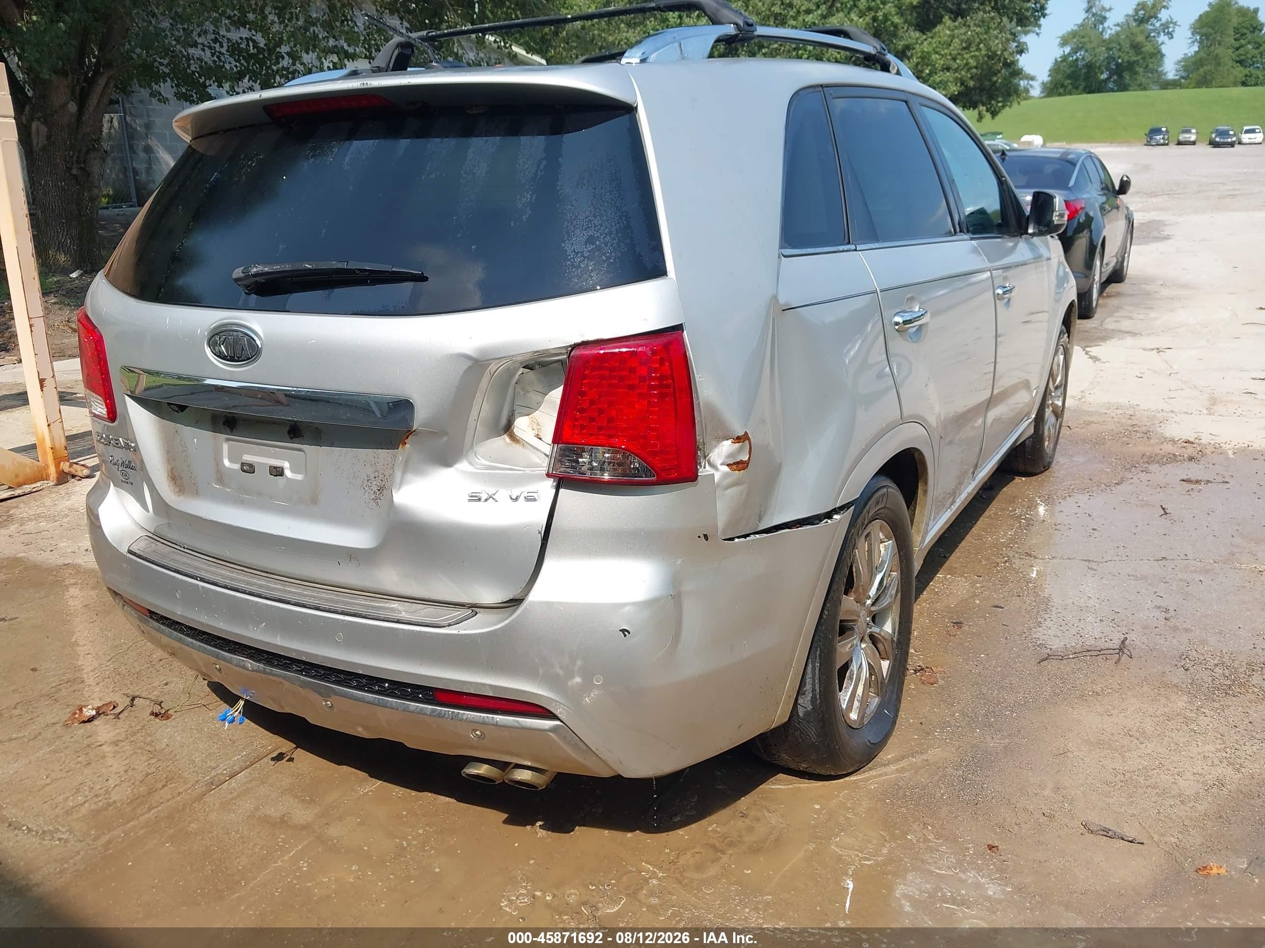 2012 Kia Sorento Sx V6 Silver vin: 5XYKWDA2XCG211641