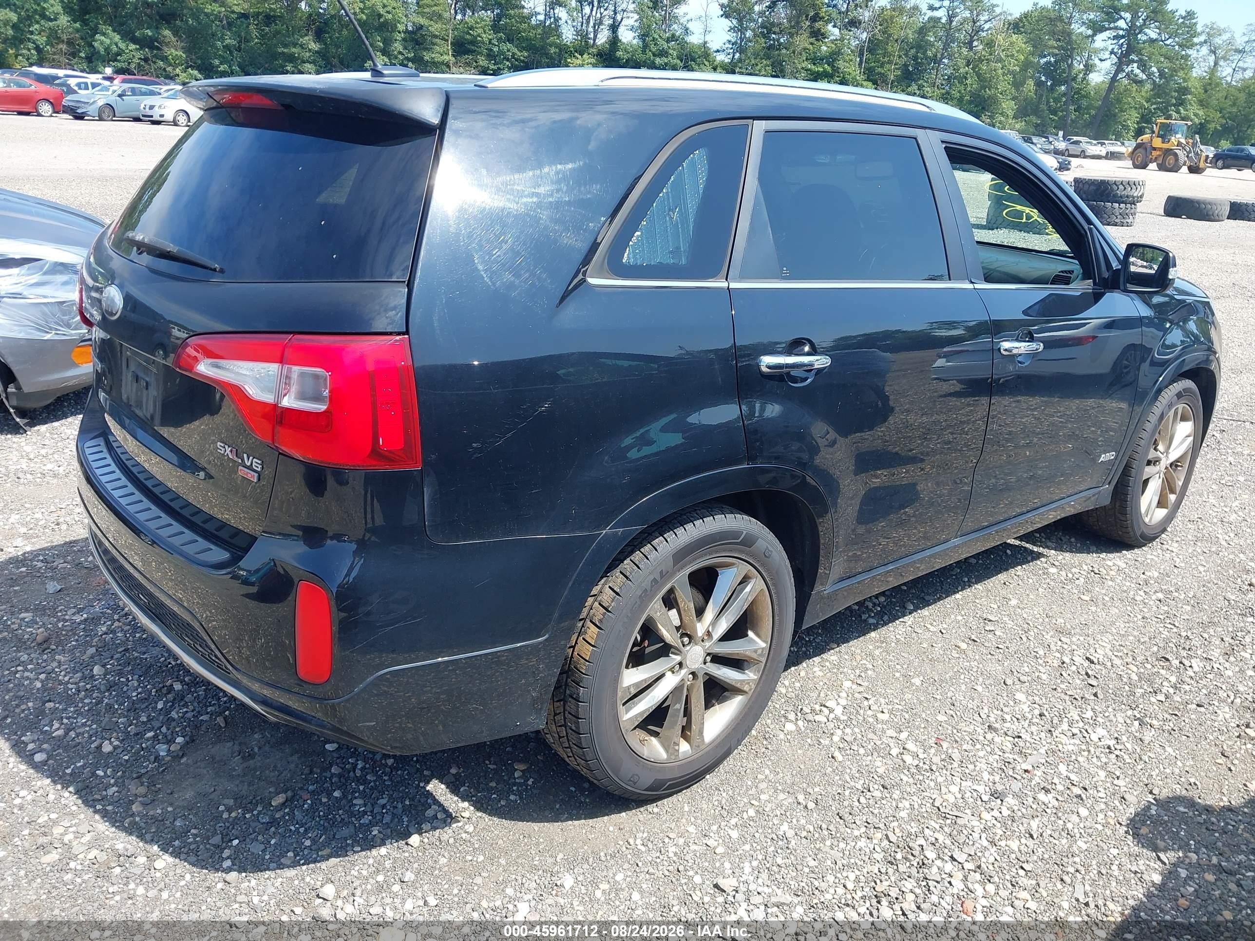 2014 Kia Sorento Limited V6 Black vin: 5XYKWDA70EG462005