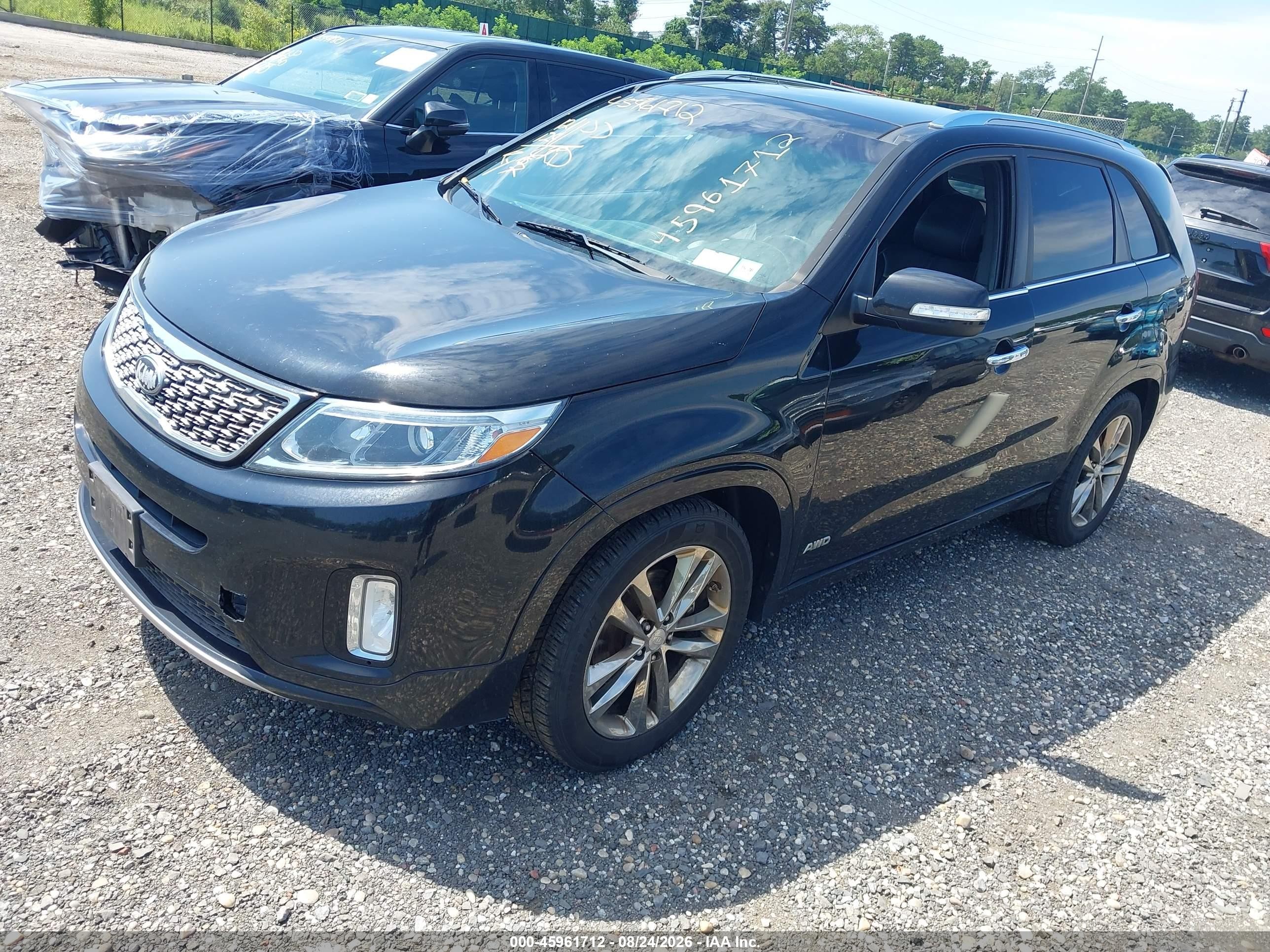 2014 Kia Sorento Limited V6 Black vin: 5XYKWDA70EG462005