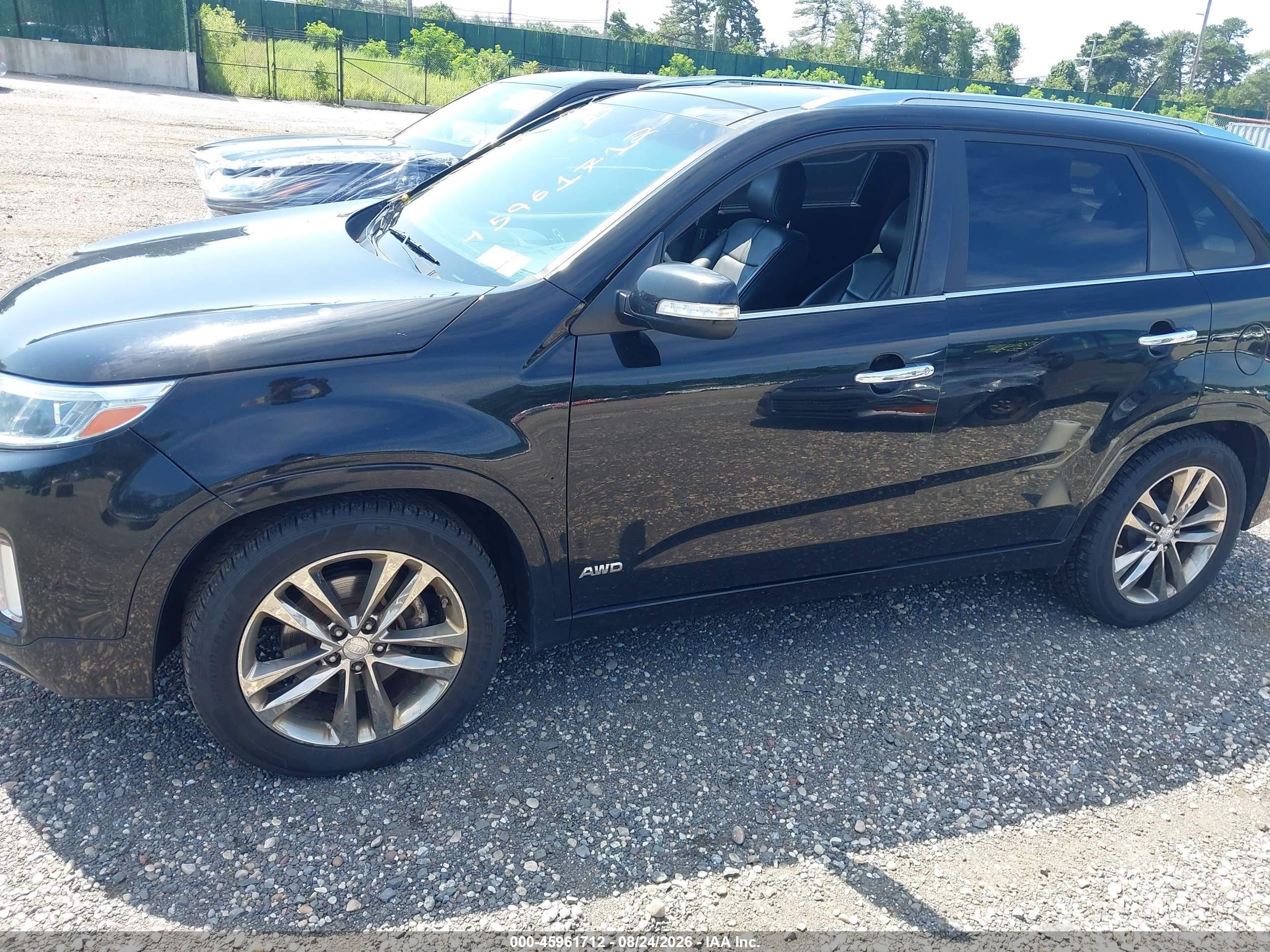 2014 Kia Sorento Limited V6 Black vin: 5XYKWDA70EG462005