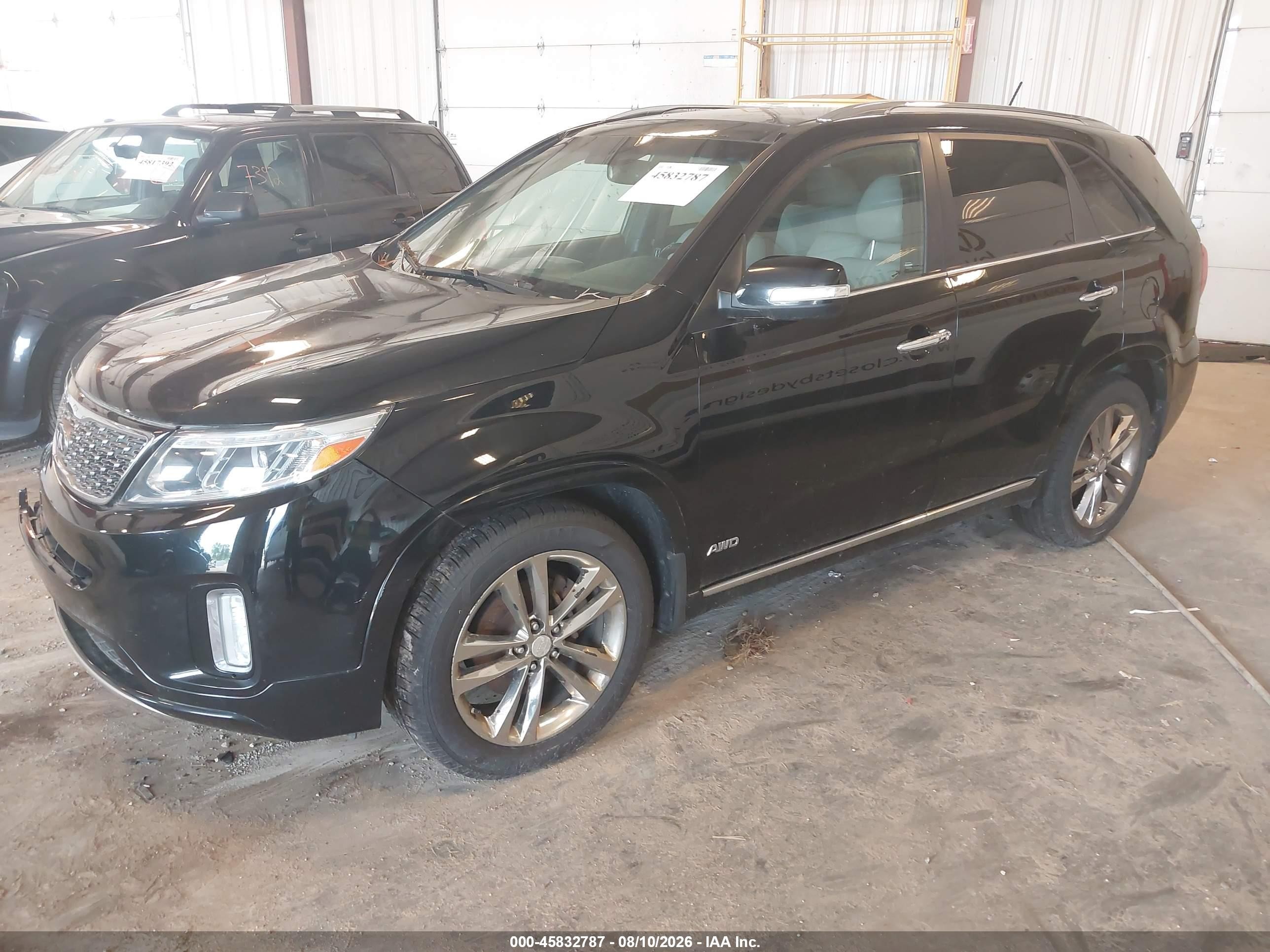 2014 Kia Sorento Limited V6 Black vin: 5XYKWDA70EG485400