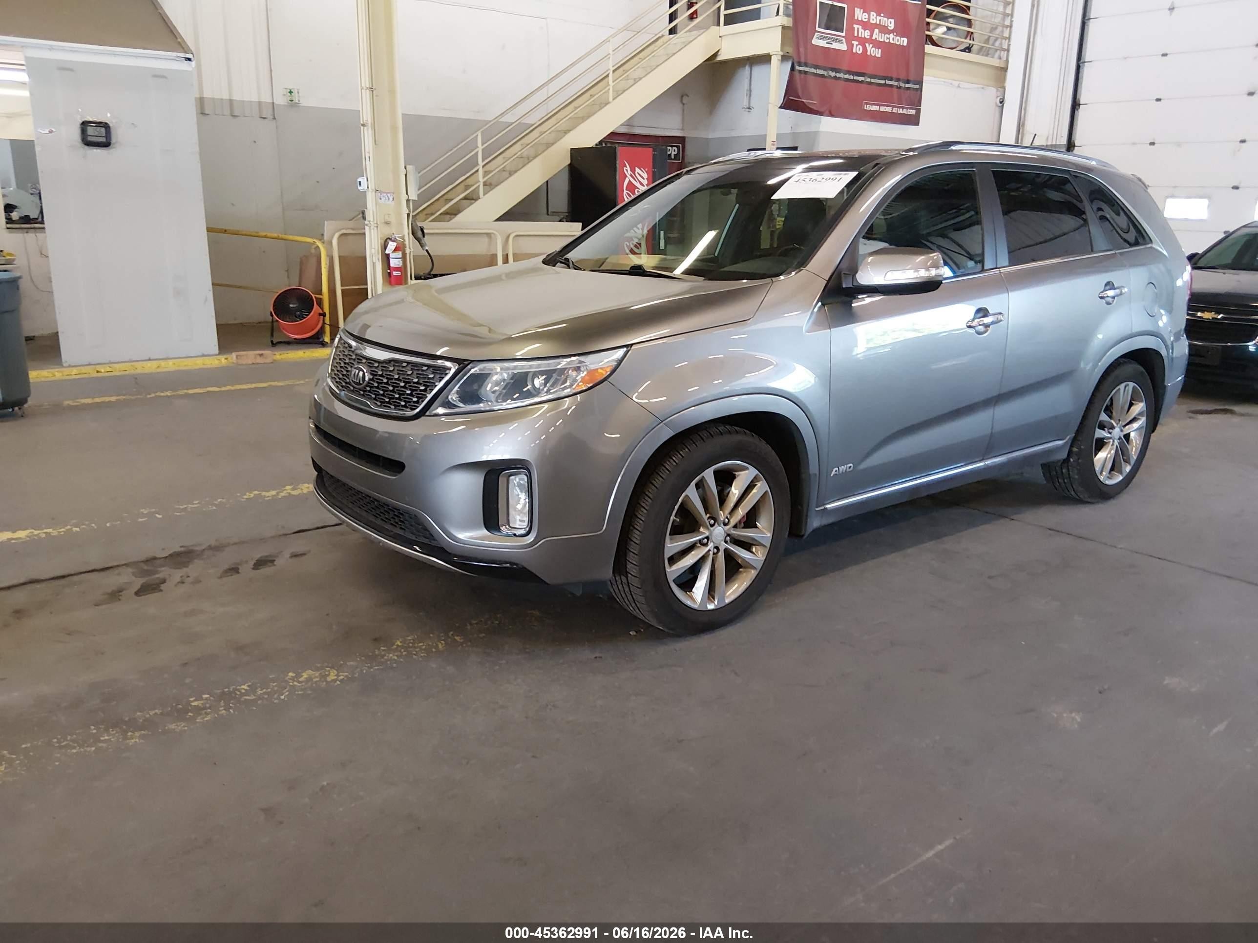 2014 Kia Sorento Limited V6 Gray vin: 5XYKWDA70EG498602