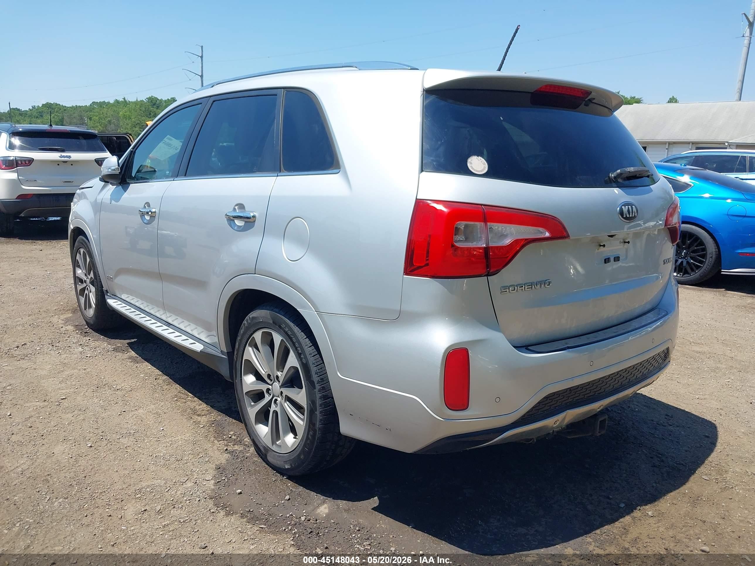 2015 Kia Sorento Sx V6 Silver vin: 5XYKWDA70FG627133