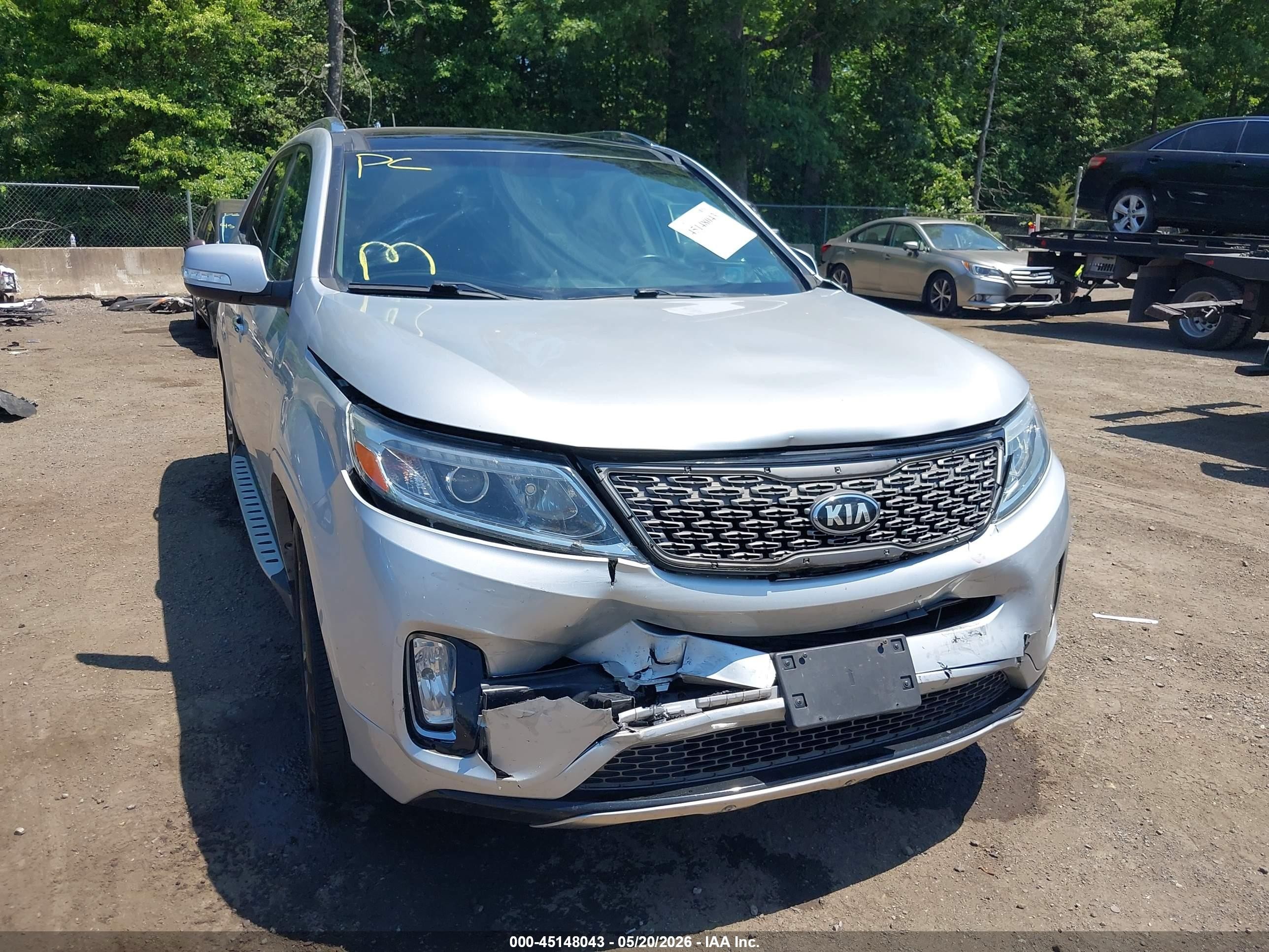 2015 Kia Sorento Sx V6 Silver vin: 5XYKWDA70FG627133