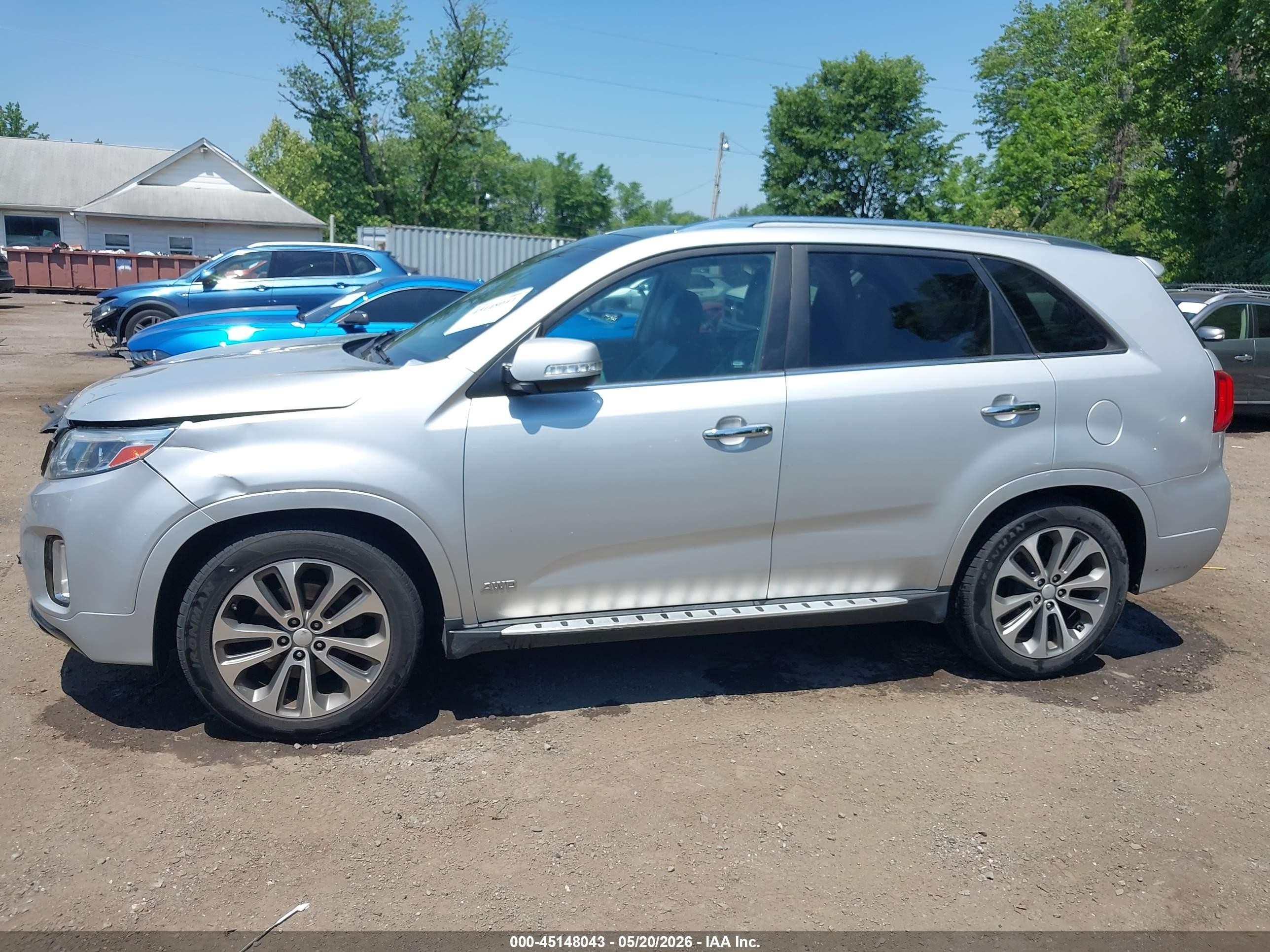 2015 Kia Sorento Sx V6 Silver vin: 5XYKWDA70FG627133