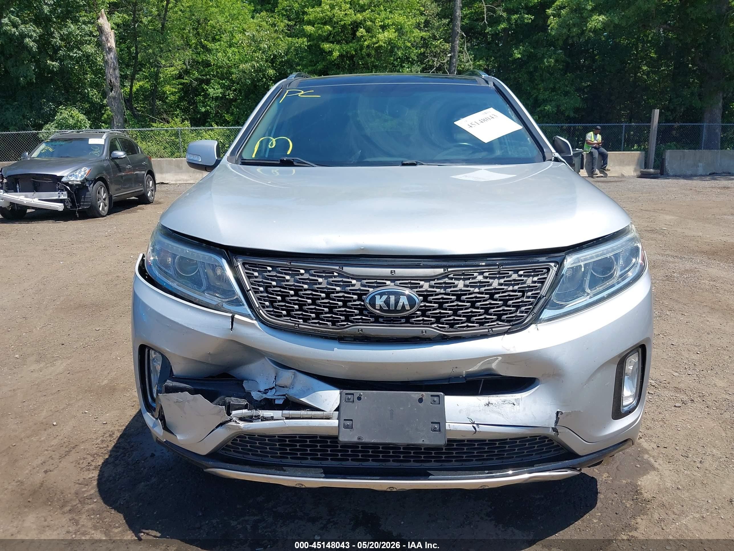 2015 Kia Sorento Sx V6 Silver vin: 5XYKWDA70FG627133