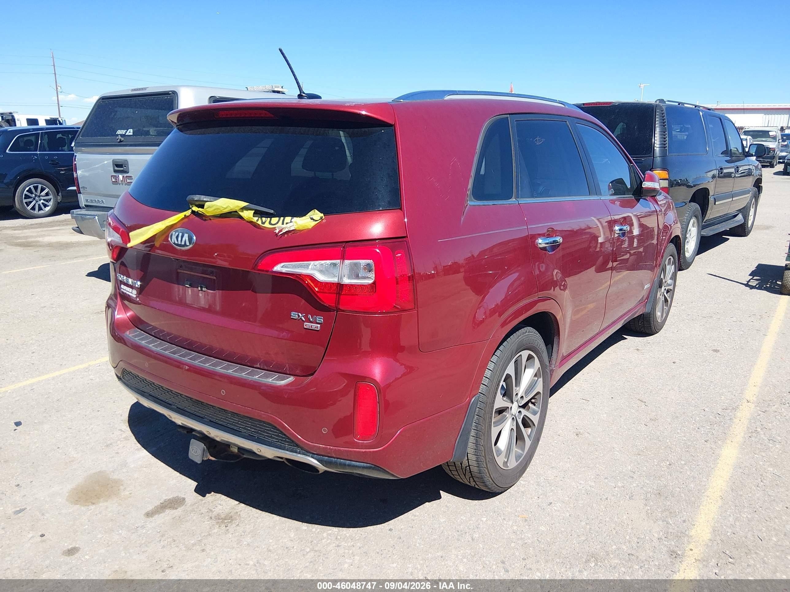 2014 Kia Sorento Sx V6 Red vin: 5XYKWDA71EG464491