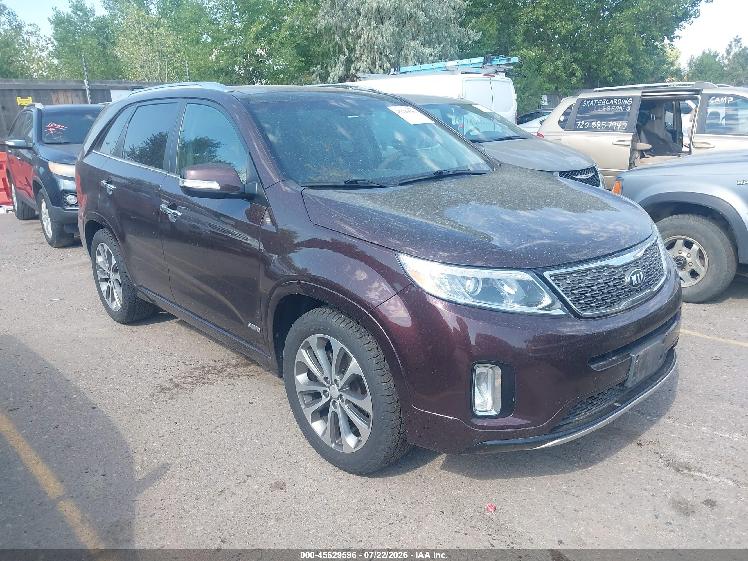 2014 Kia Sorento Sx V6 Red vin: 5XYKWDA71EG495482