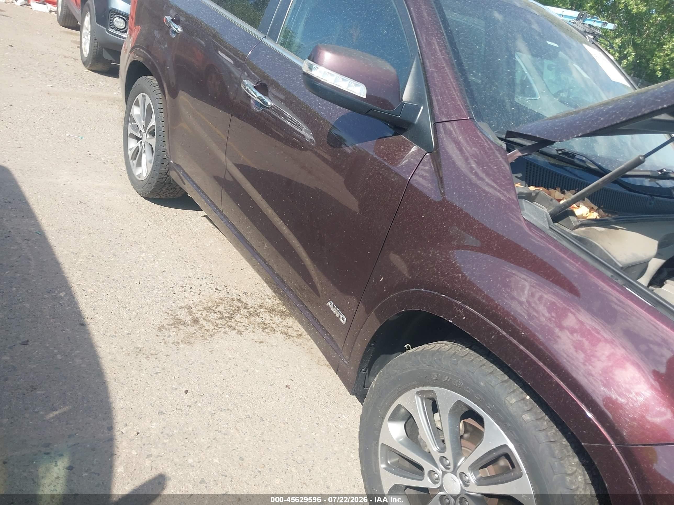 2014 Kia Sorento Sx V6 Red vin: 5XYKWDA71EG495482