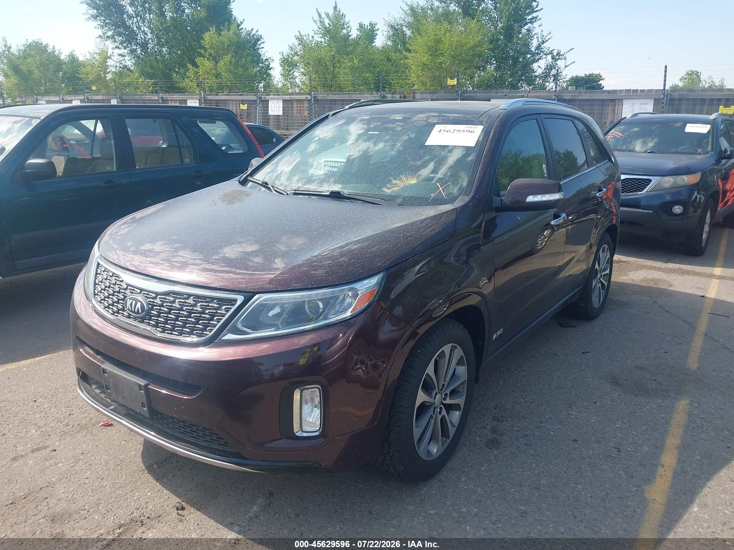 2014 Kia Sorento Sx V6 Red vin: 5XYKWDA71EG495482