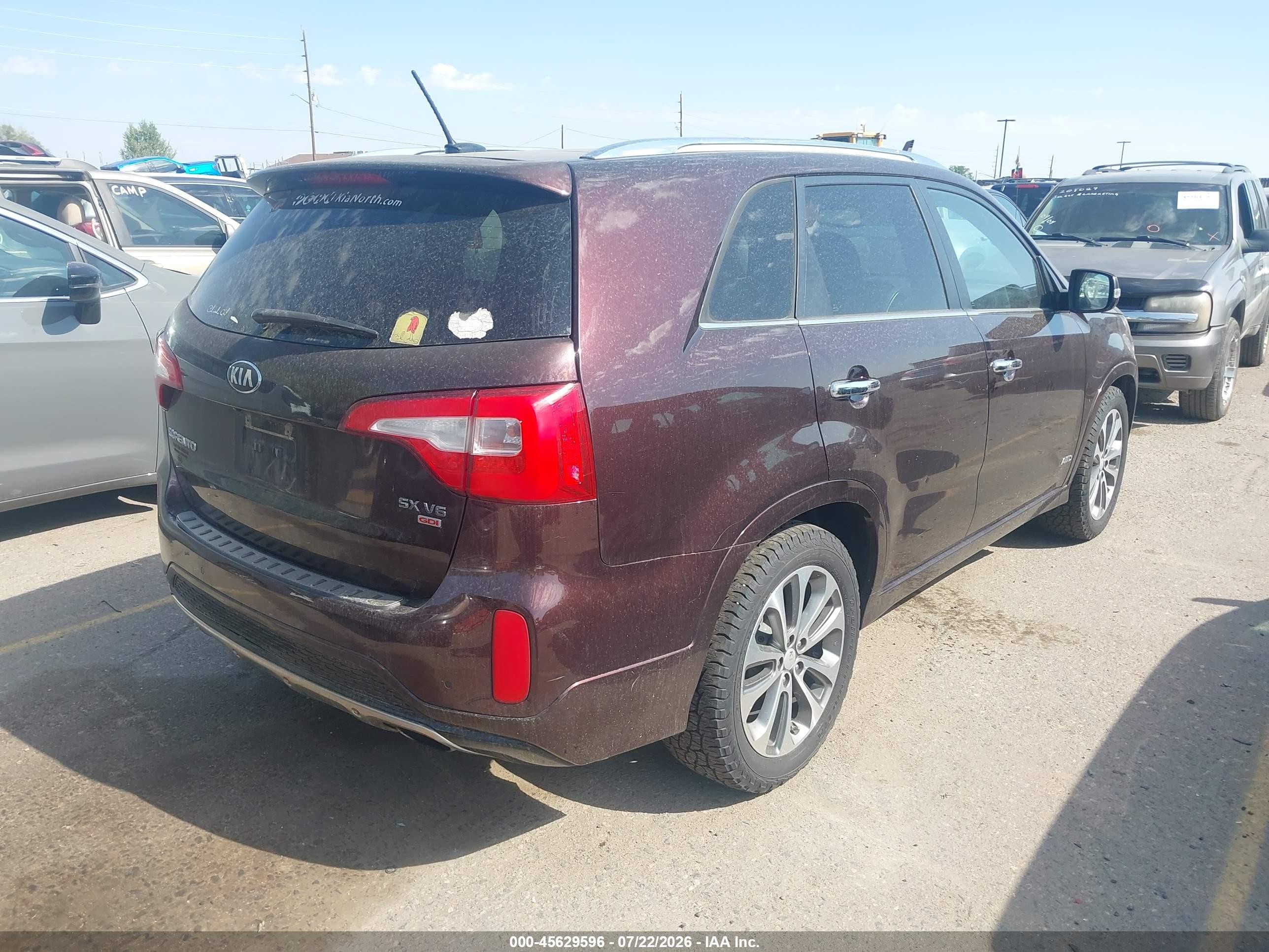 2014 Kia Sorento Sx V6 Red vin: 5XYKWDA71EG495482