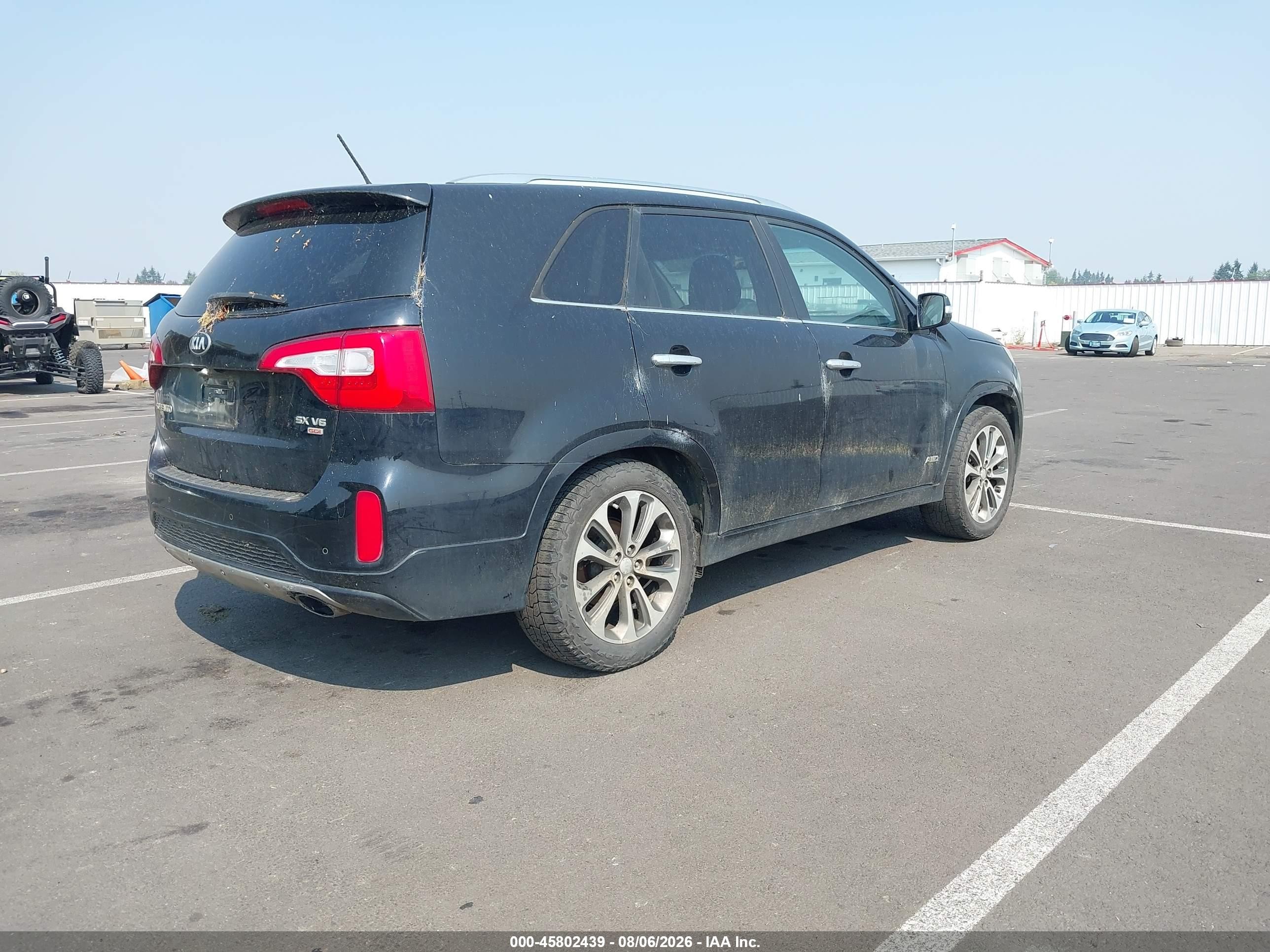 2015 Kia Sorento Sx V6 Black vin: 5XYKWDA71FG561594
