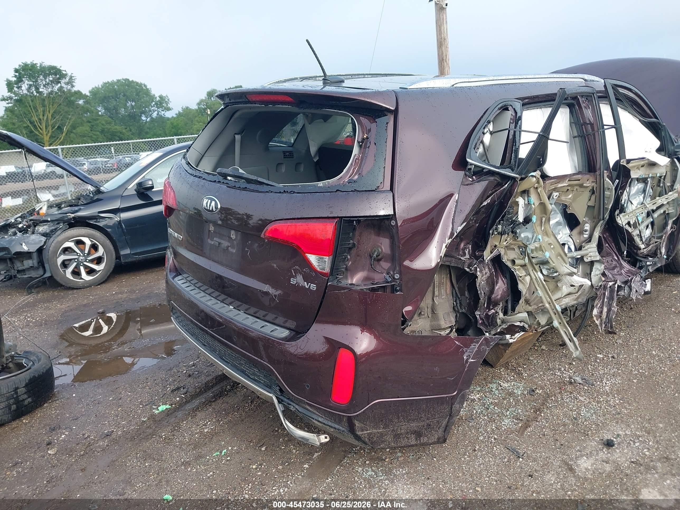 2015 Kia Sorento Sx V6 Burgundy vin: 5XYKWDA71FG578864