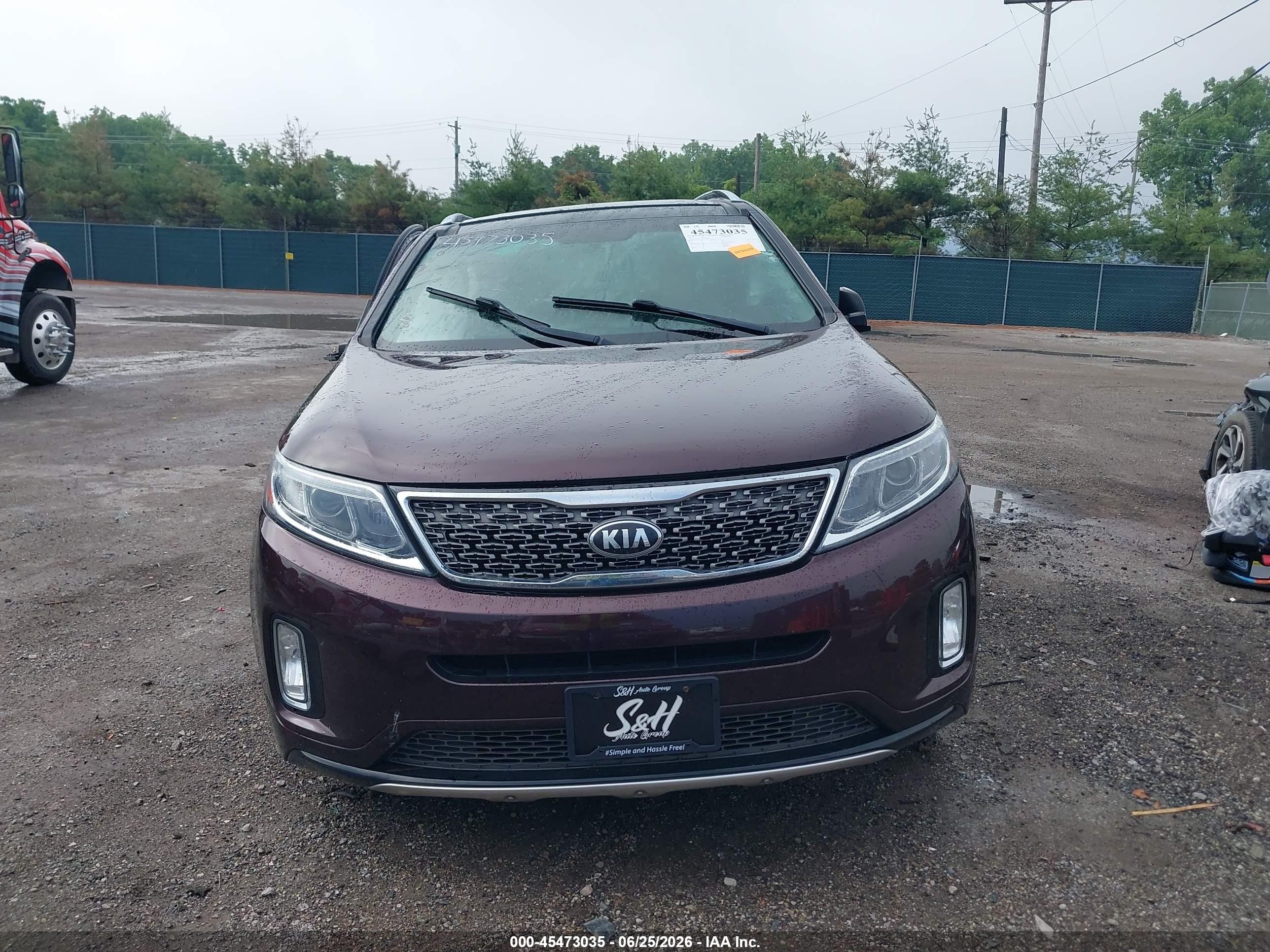 2015 Kia Sorento Sx V6 Burgundy vin: 5XYKWDA71FG578864