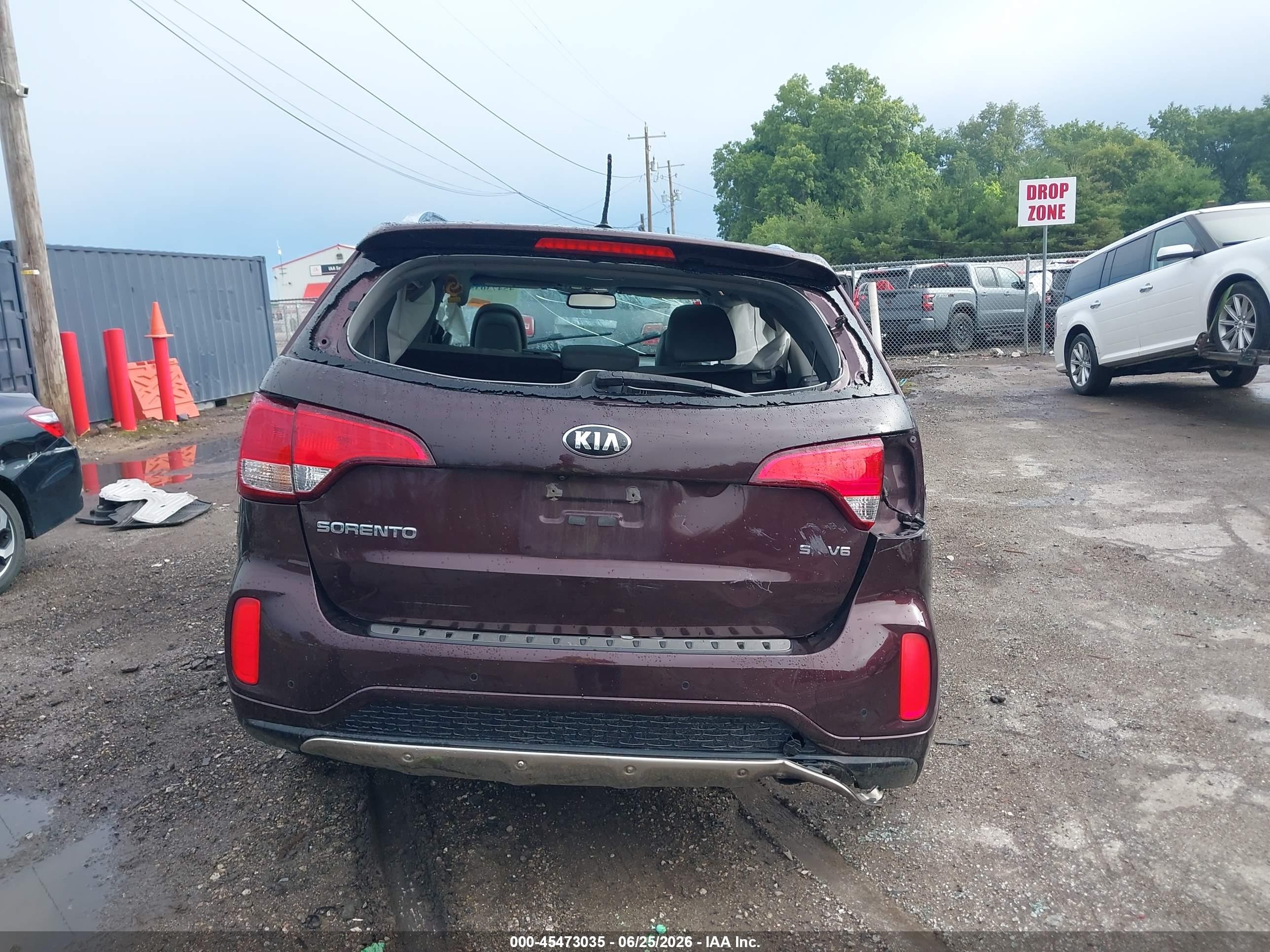 2015 Kia Sorento Sx V6 Burgundy vin: 5XYKWDA71FG578864