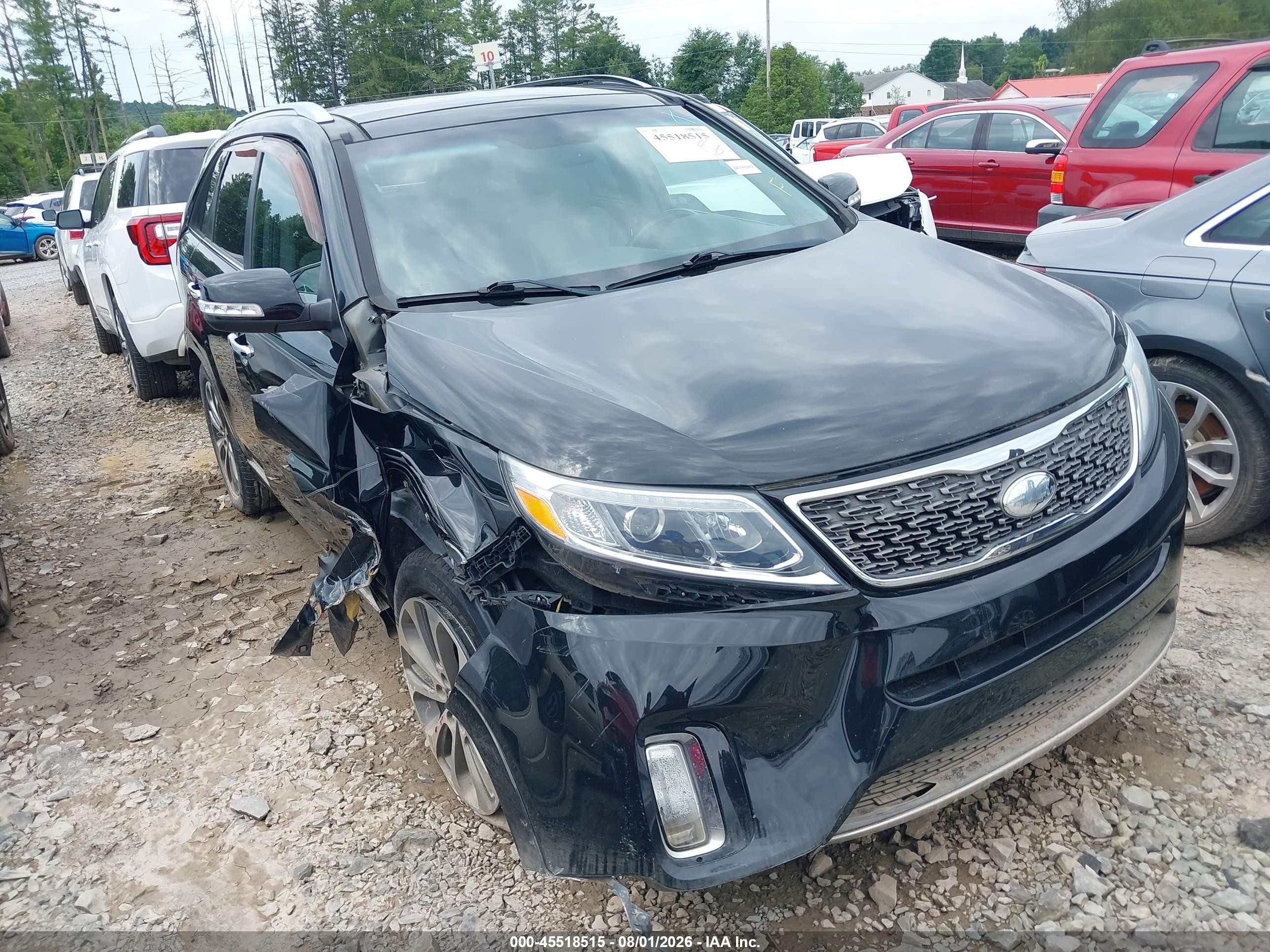 2015 Kia Sorento Sx V6 Black vin: 5XYKWDA71FG595275