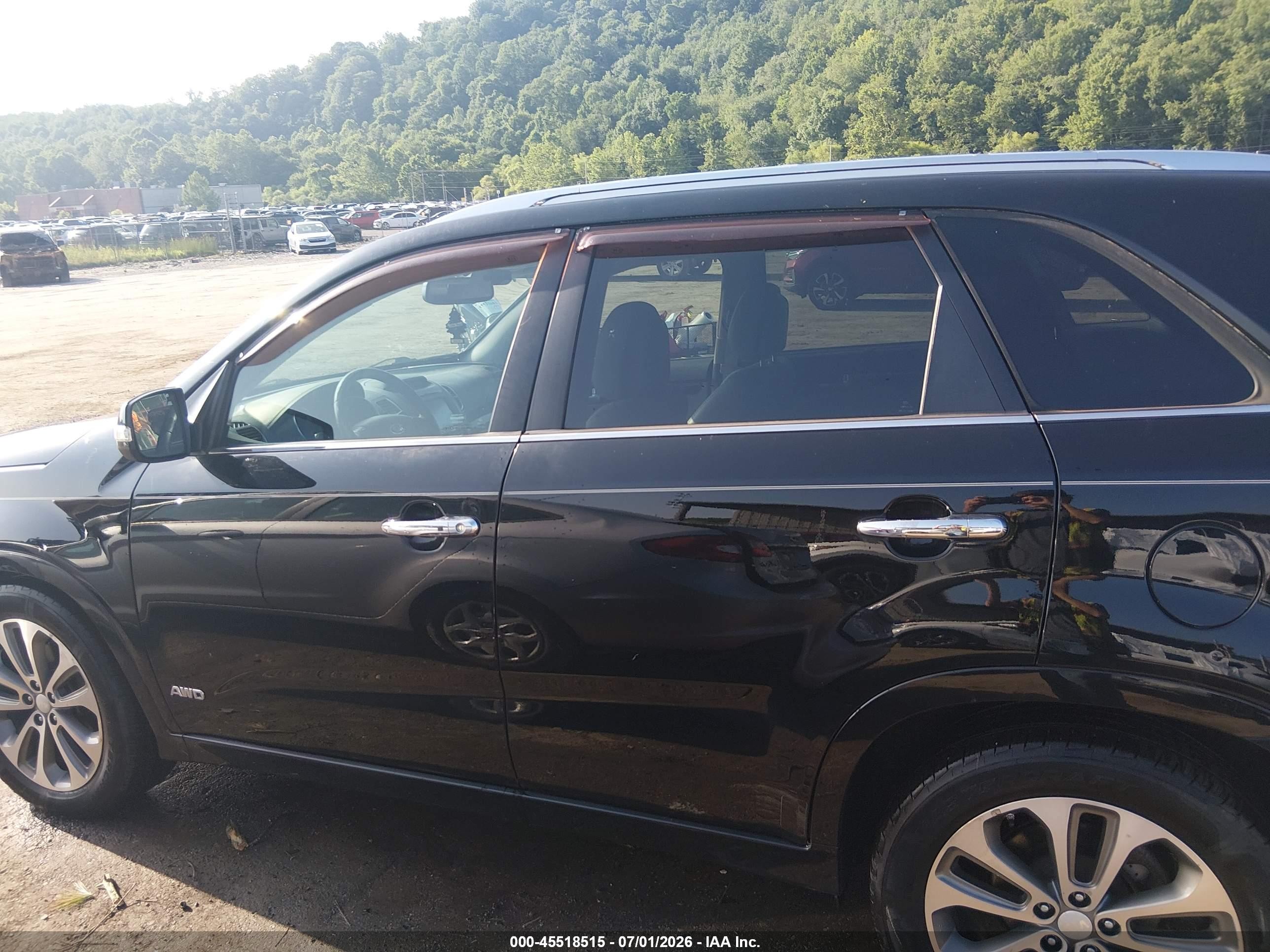 2015 Kia Sorento Sx V6 Black vin: 5XYKWDA71FG595275