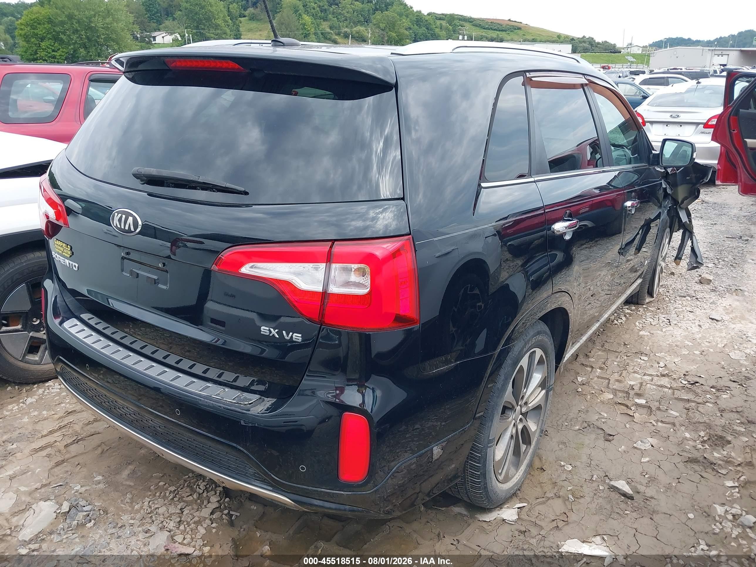 2015 Kia Sorento Sx V6 Black vin: 5XYKWDA71FG595275