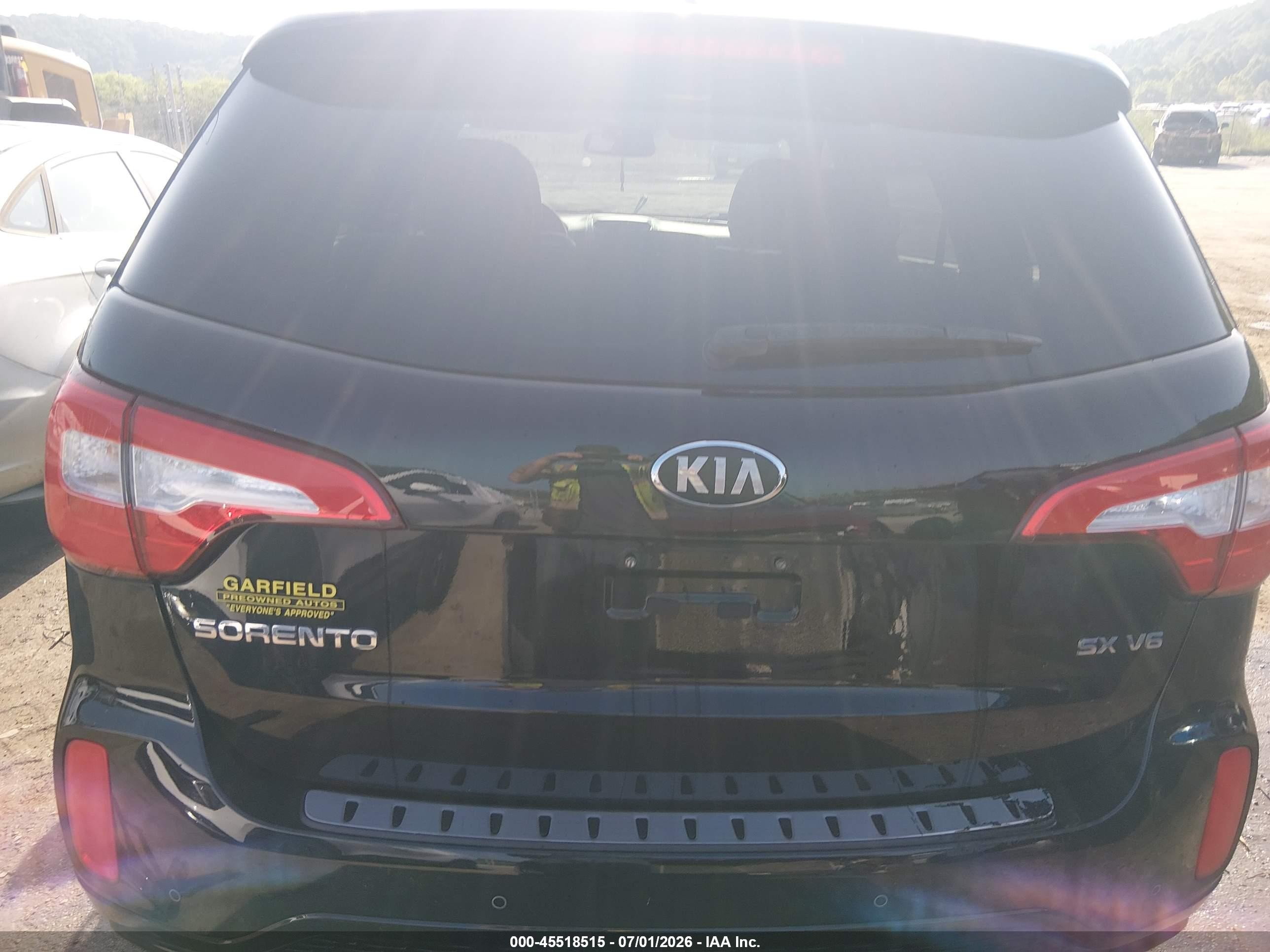 2015 Kia Sorento Sx V6 Black vin: 5XYKWDA71FG595275