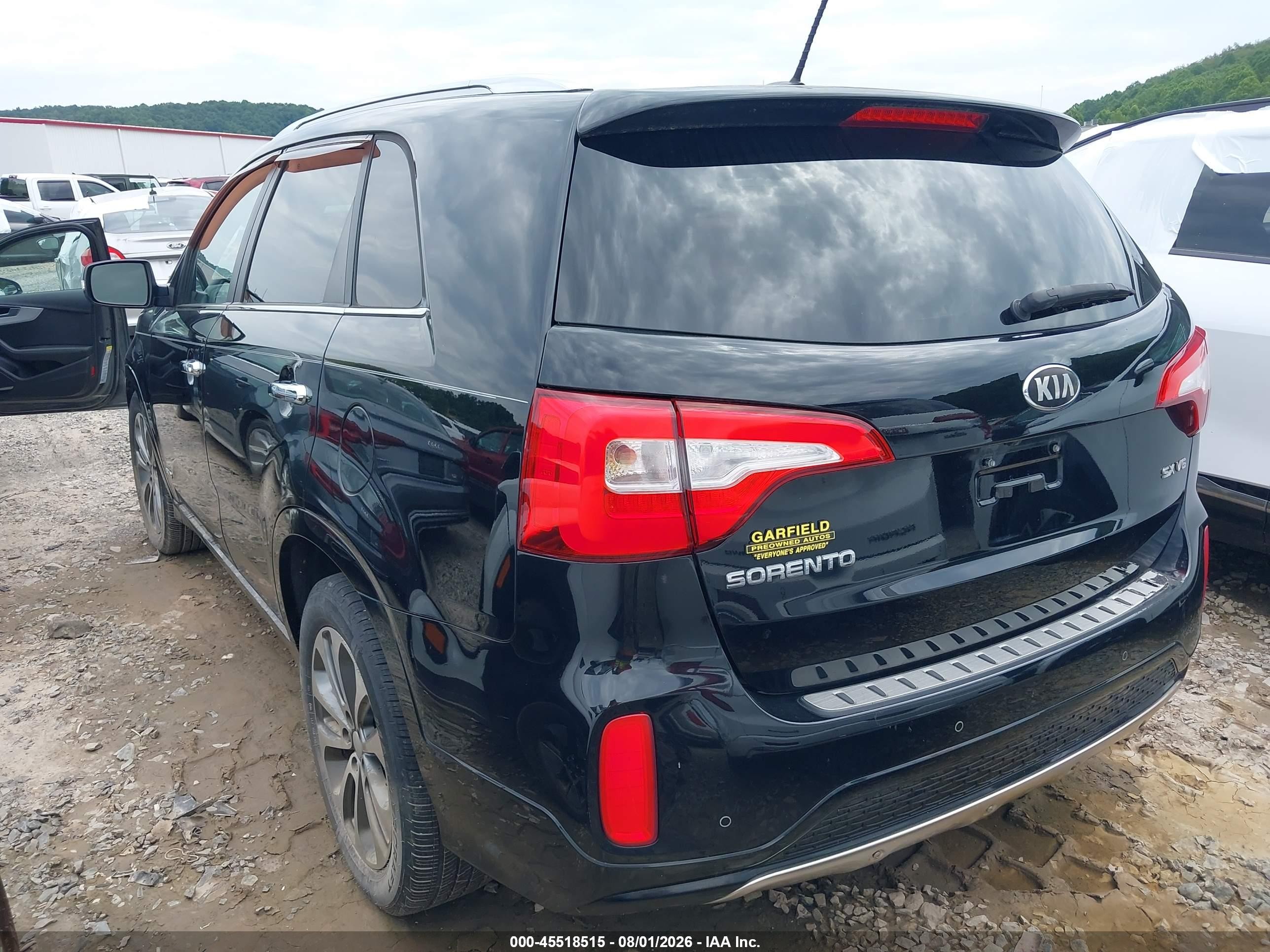 2015 Kia Sorento Sx V6 Black vin: 5XYKWDA71FG595275
