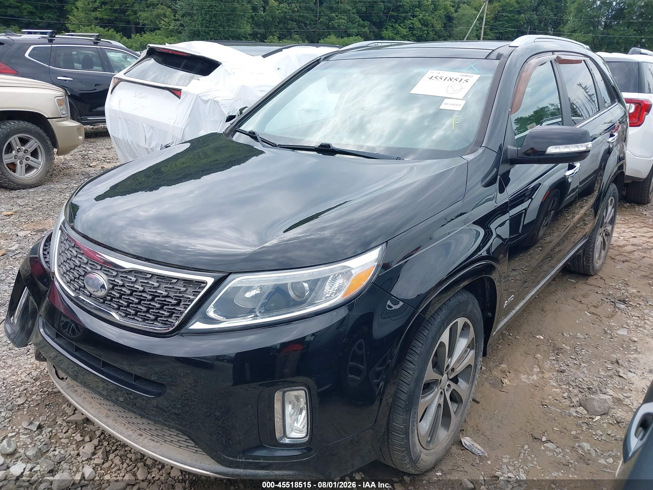 2015 Kia Sorento Sx V6 Black vin: 5XYKWDA71FG595275