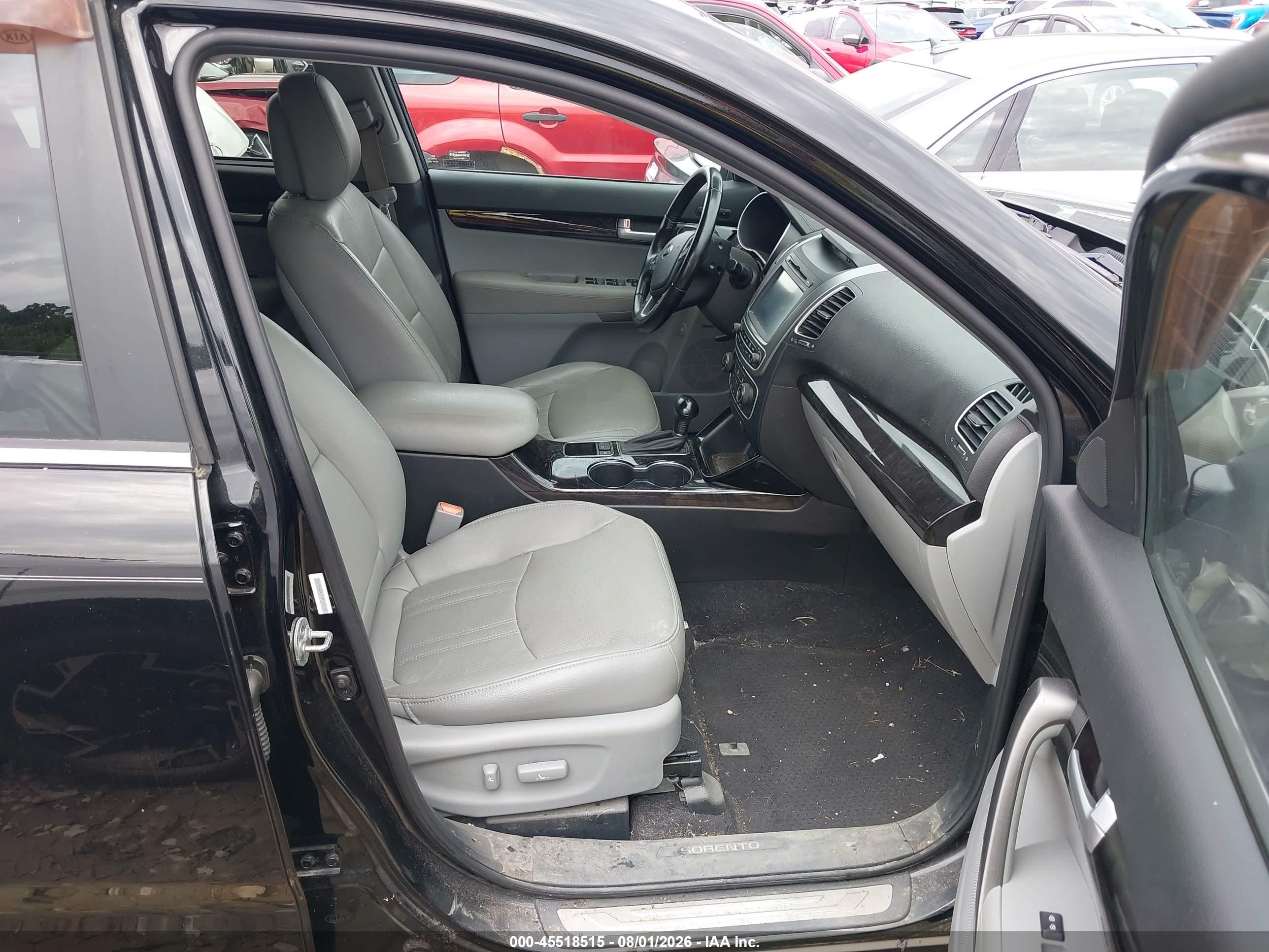 2015 Kia Sorento Sx V6 Black vin: 5XYKWDA71FG595275