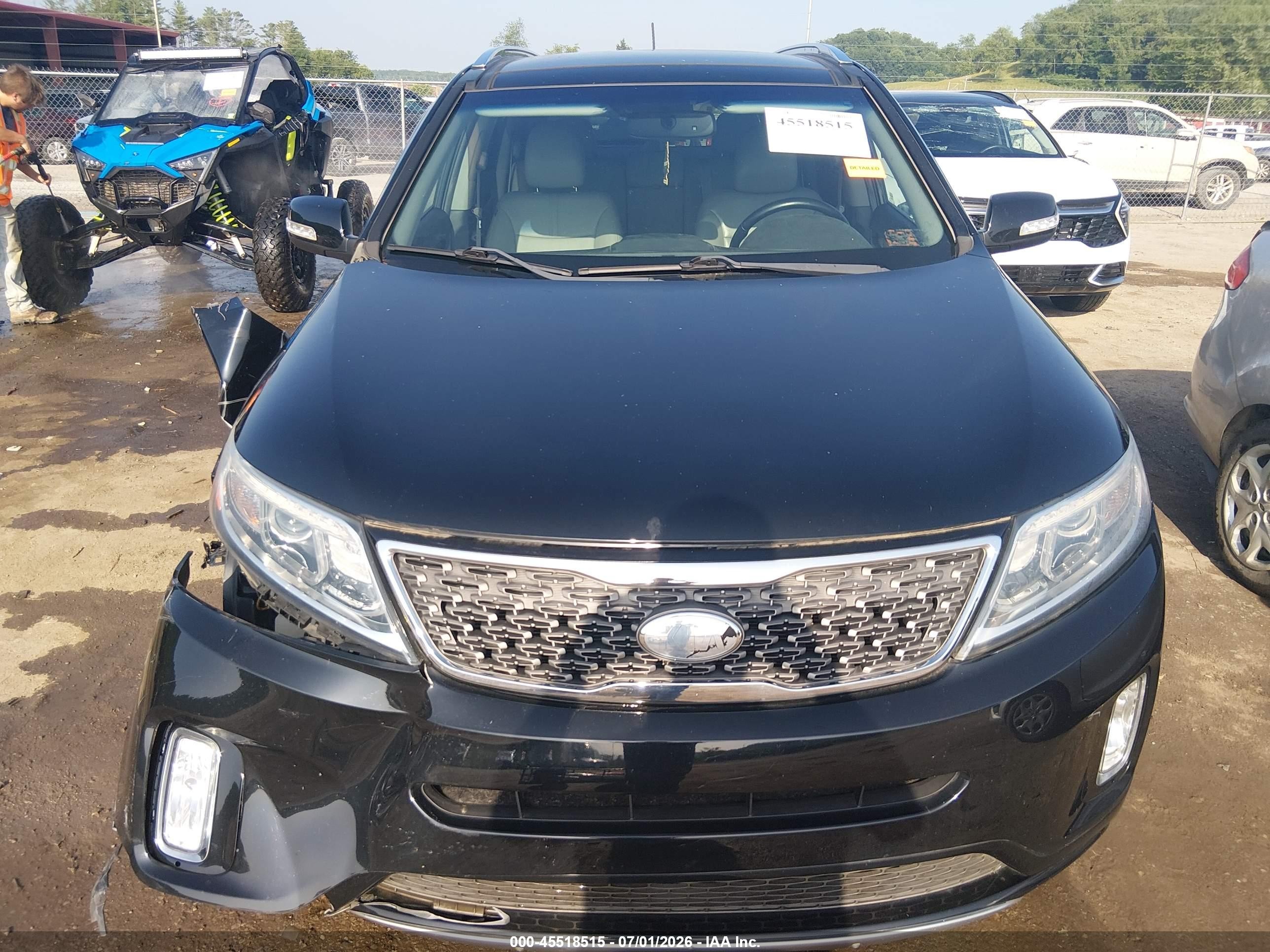 2015 Kia Sorento Sx V6 Black vin: 5XYKWDA71FG595275