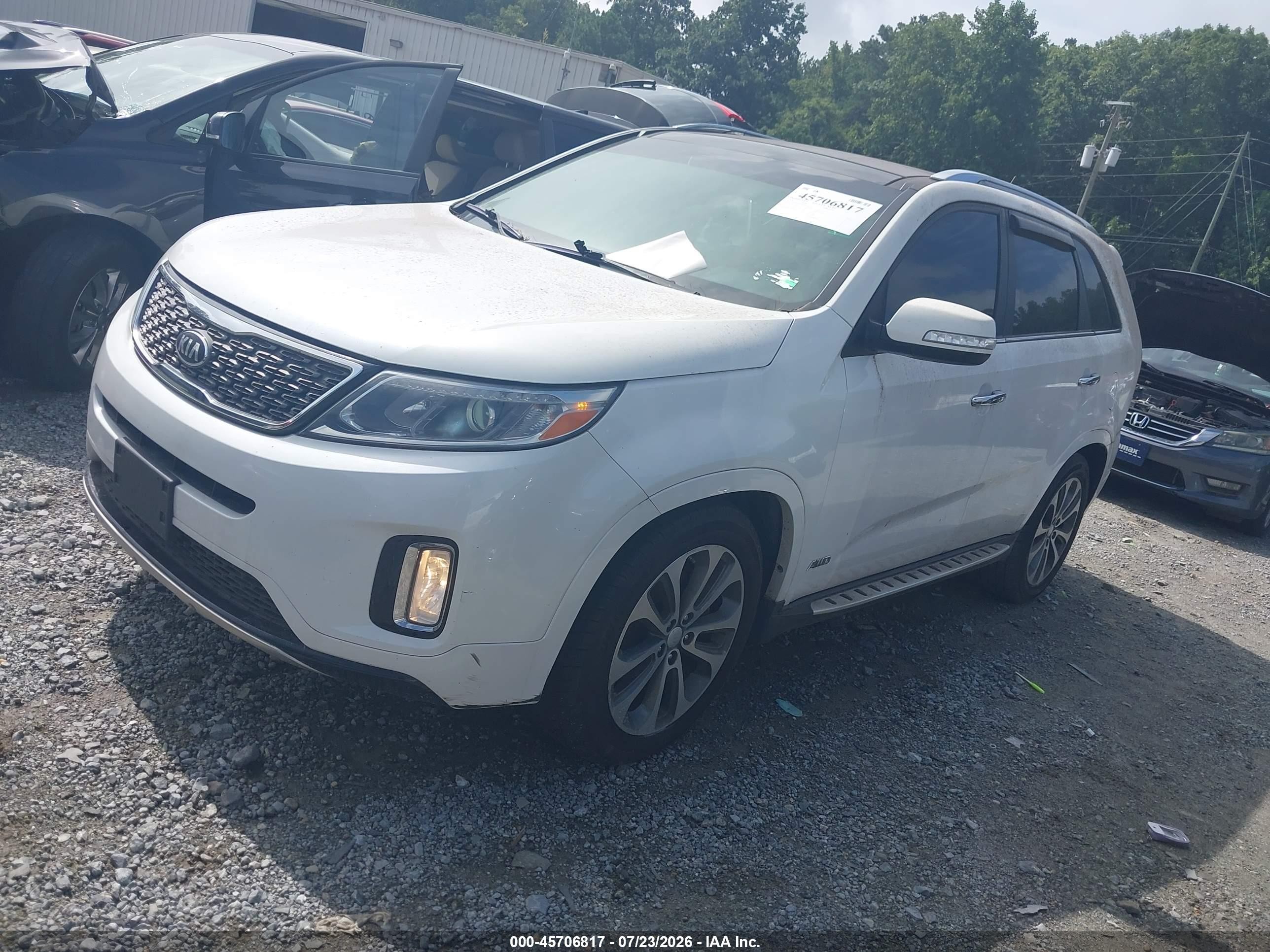 2014 Kia Sorento Sx V6 Белый vin: 5XYKWDA72EG502312