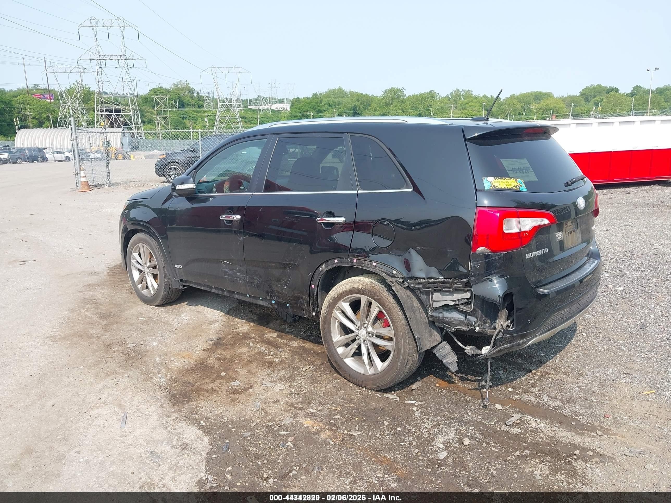 2015 Kia Sorento Limited V6 Black vin: 5XYKWDA72FG576332