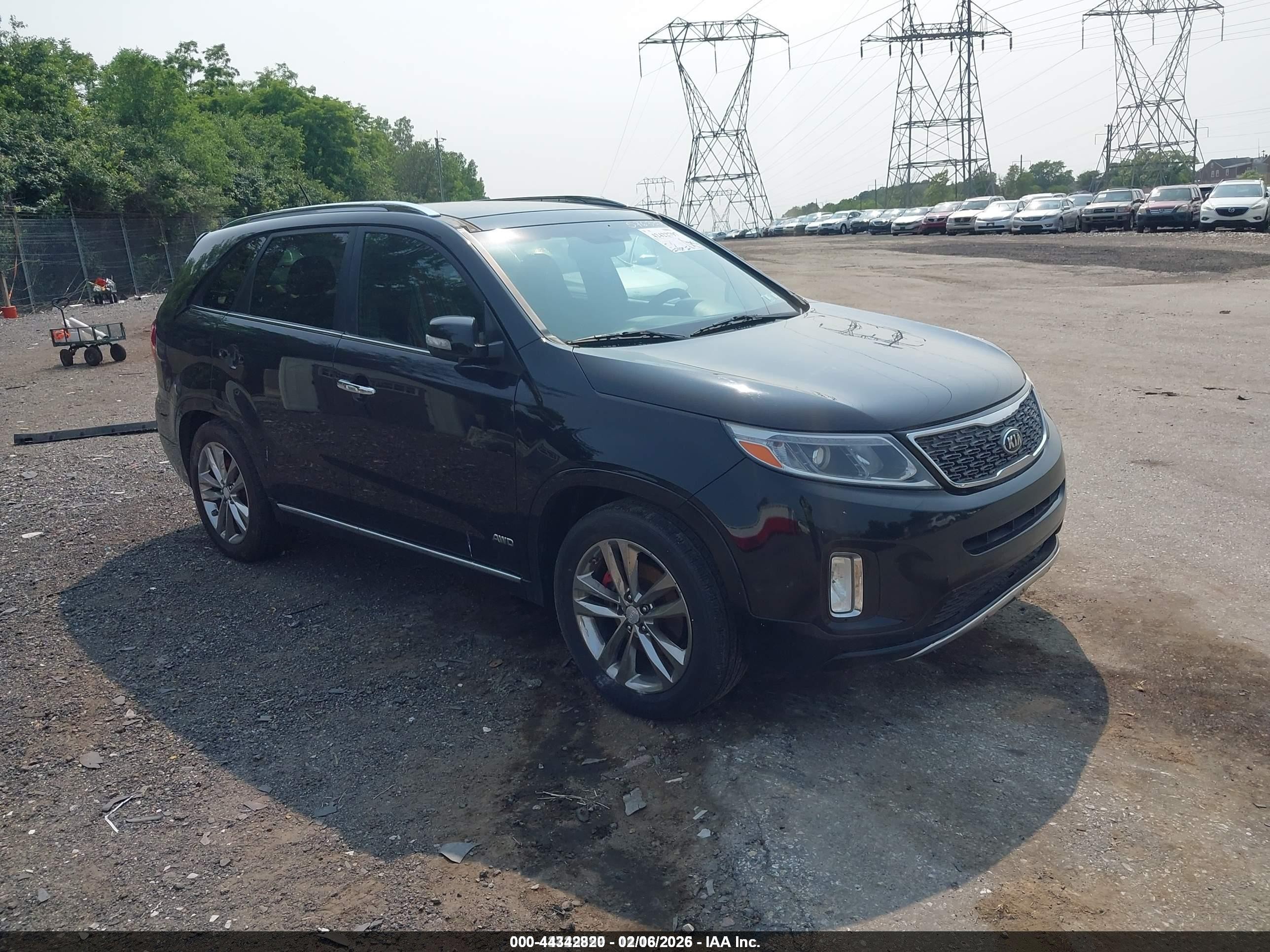 2015 Kia Sorento Limited V6 Black vin: 5XYKWDA72FG576332