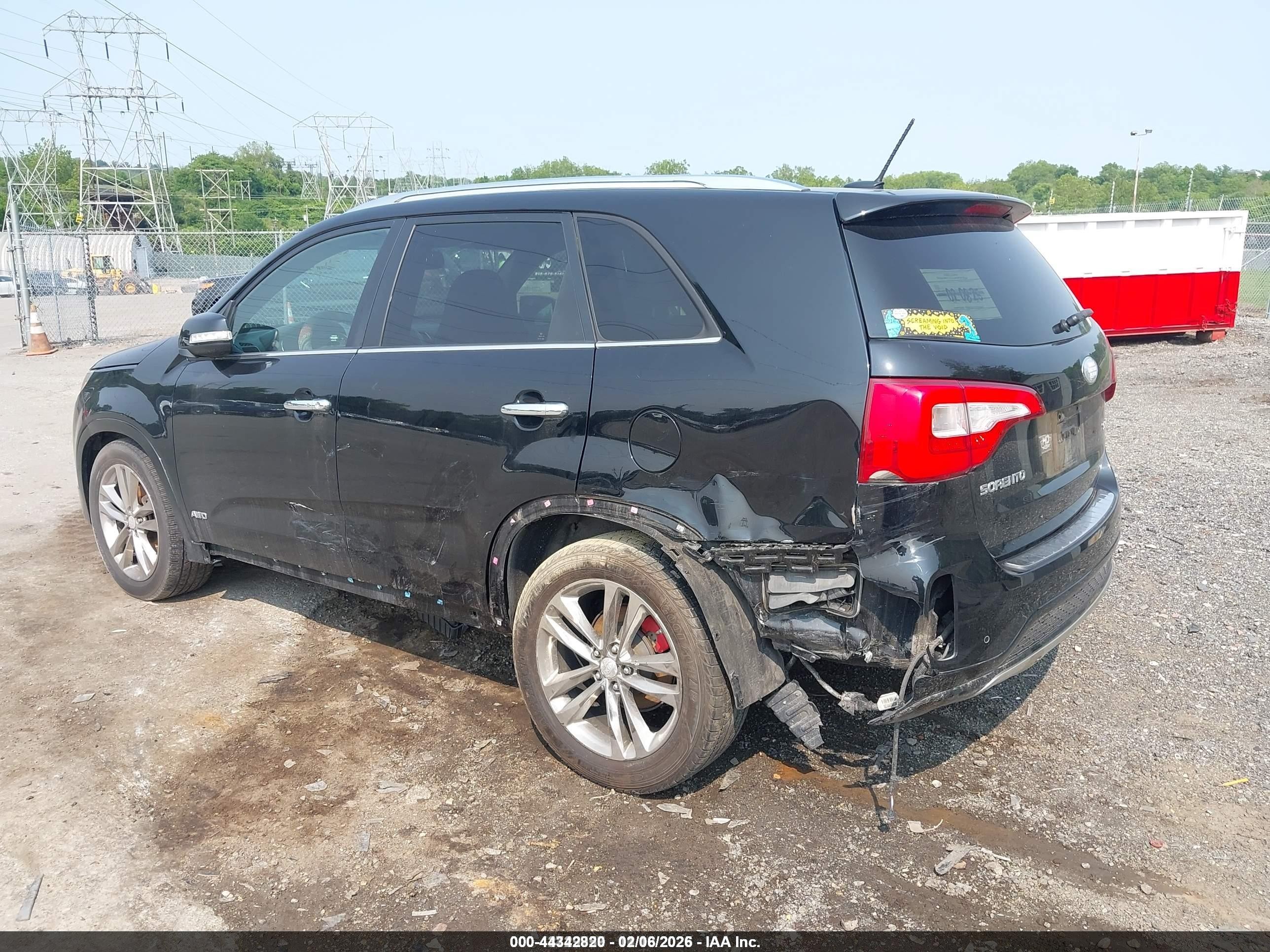 2015 Kia Sorento Limited V6 Black vin: 5XYKWDA72FG576332