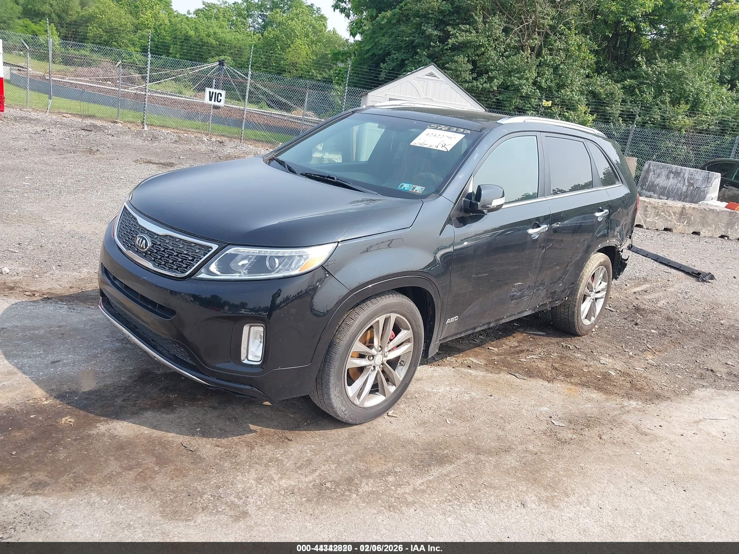 2015 Kia Sorento Limited V6 Black vin: 5XYKWDA72FG576332