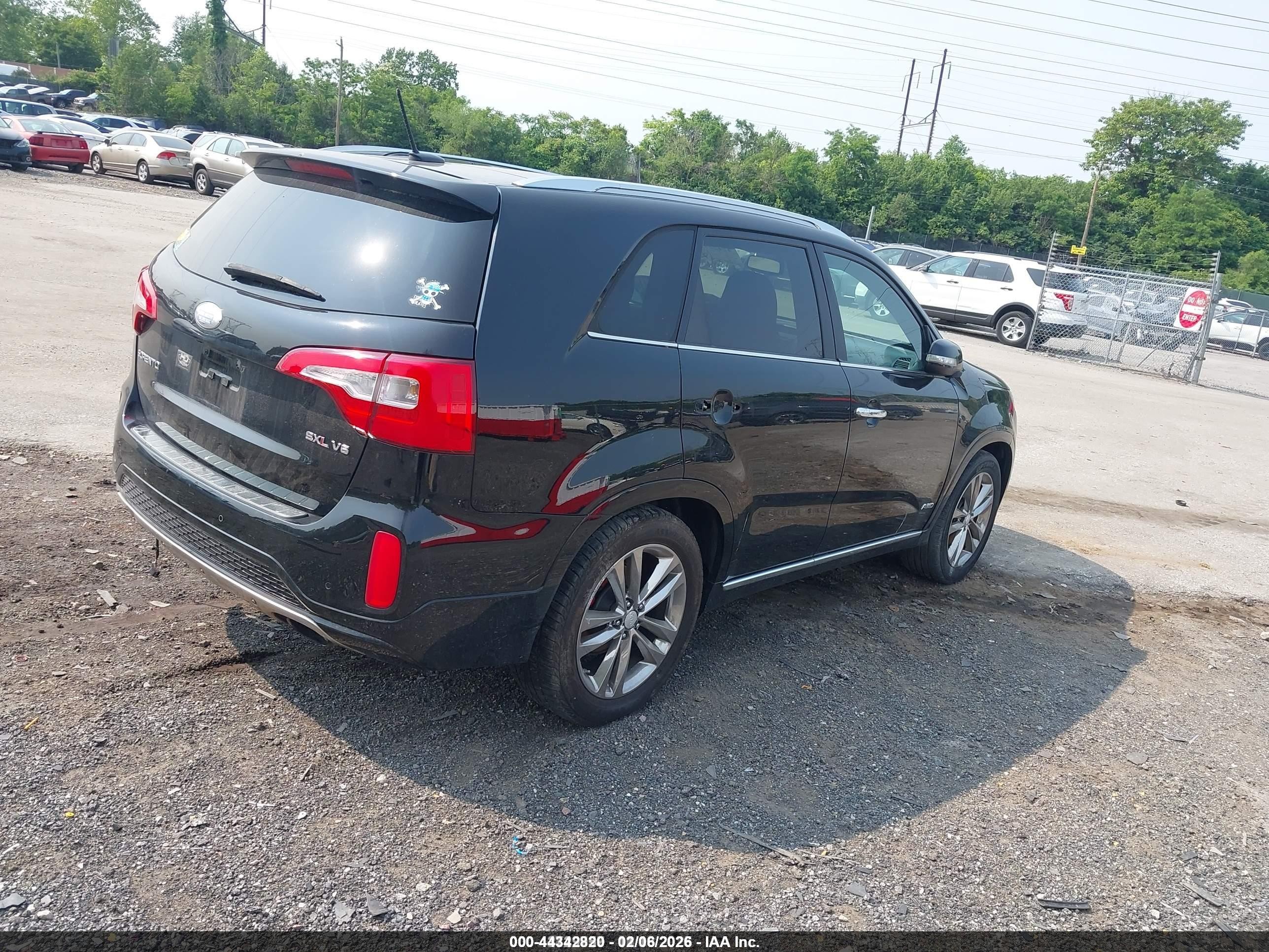 2015 Kia Sorento Limited V6 Black vin: 5XYKWDA72FG576332