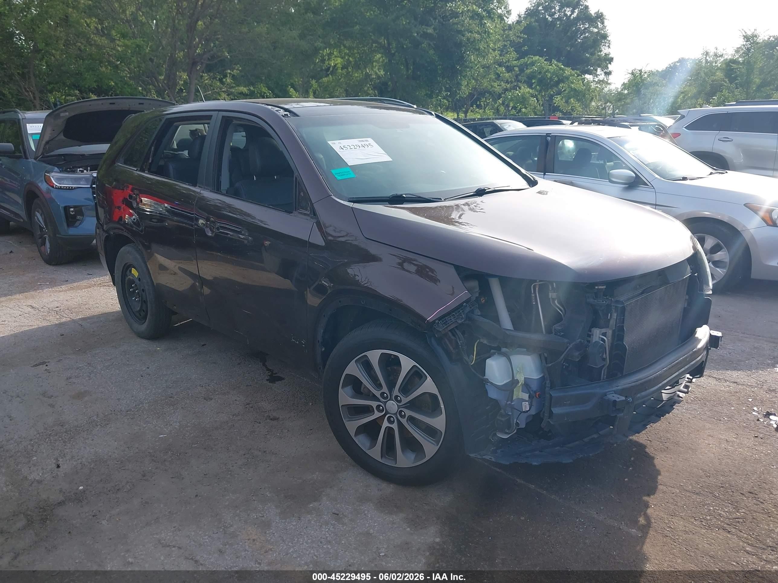 2015 Kia Sorento Sx V6 Burgundy vin: 5XYKWDA72FG625870