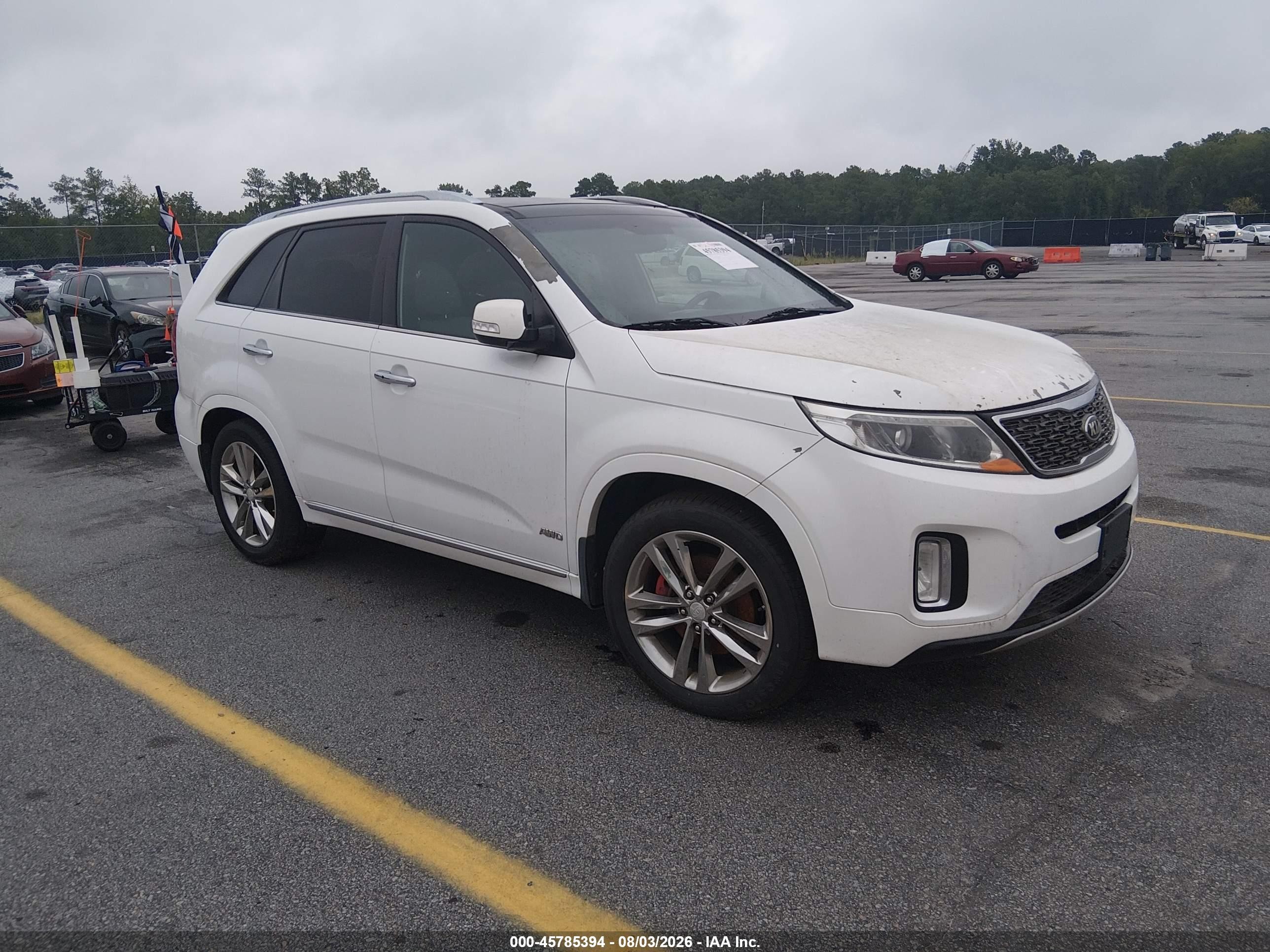 2015 Kia Sorento Limited V6 White vin: 5XYKWDA72FG626422