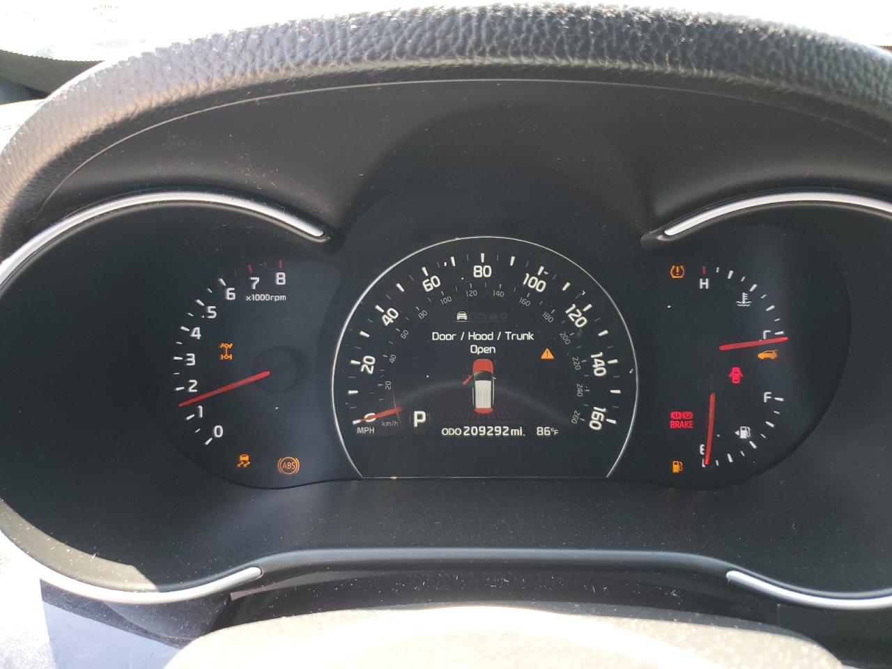 2014 Kia Sorento Sx Limited Black vin: 5XYKWDA73EG446705 Damage: Warning Light - Abs, On, Unacceptable