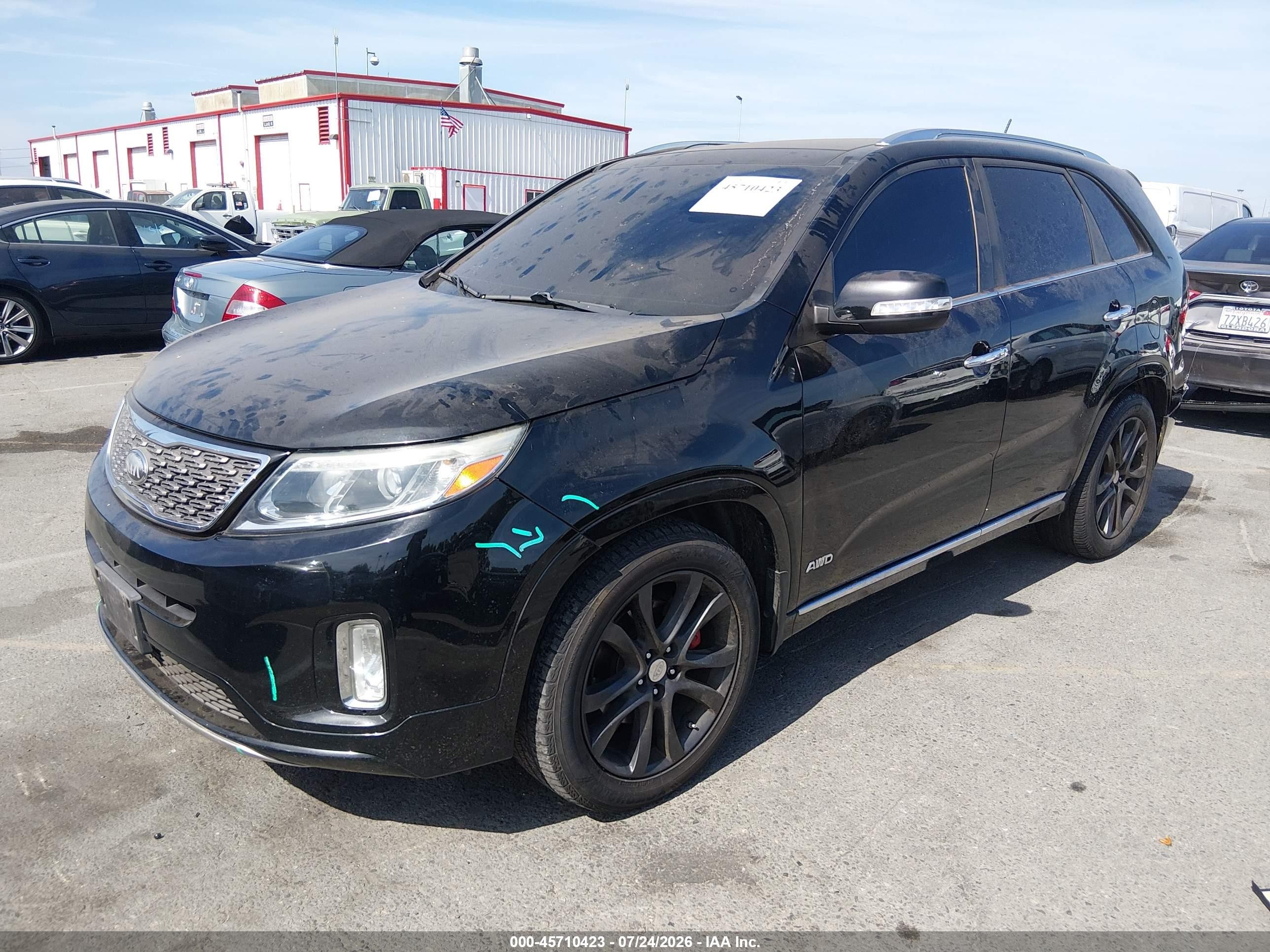 2014 Kia Sorento Limited V6 Черный vin: 5XYKWDA73EG501444