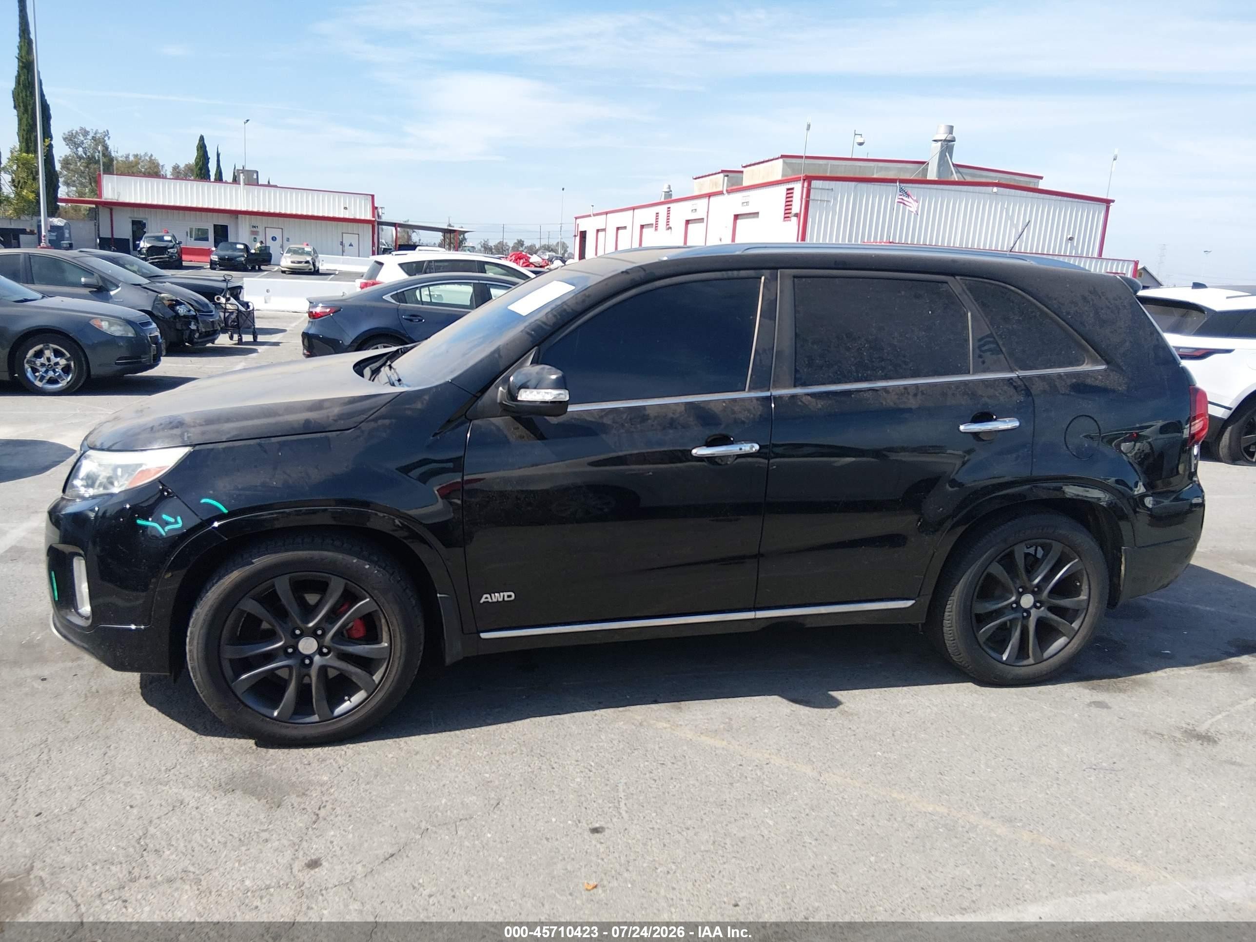 2014 Kia Sorento Limited V6 Черный vin: 5XYKWDA73EG501444