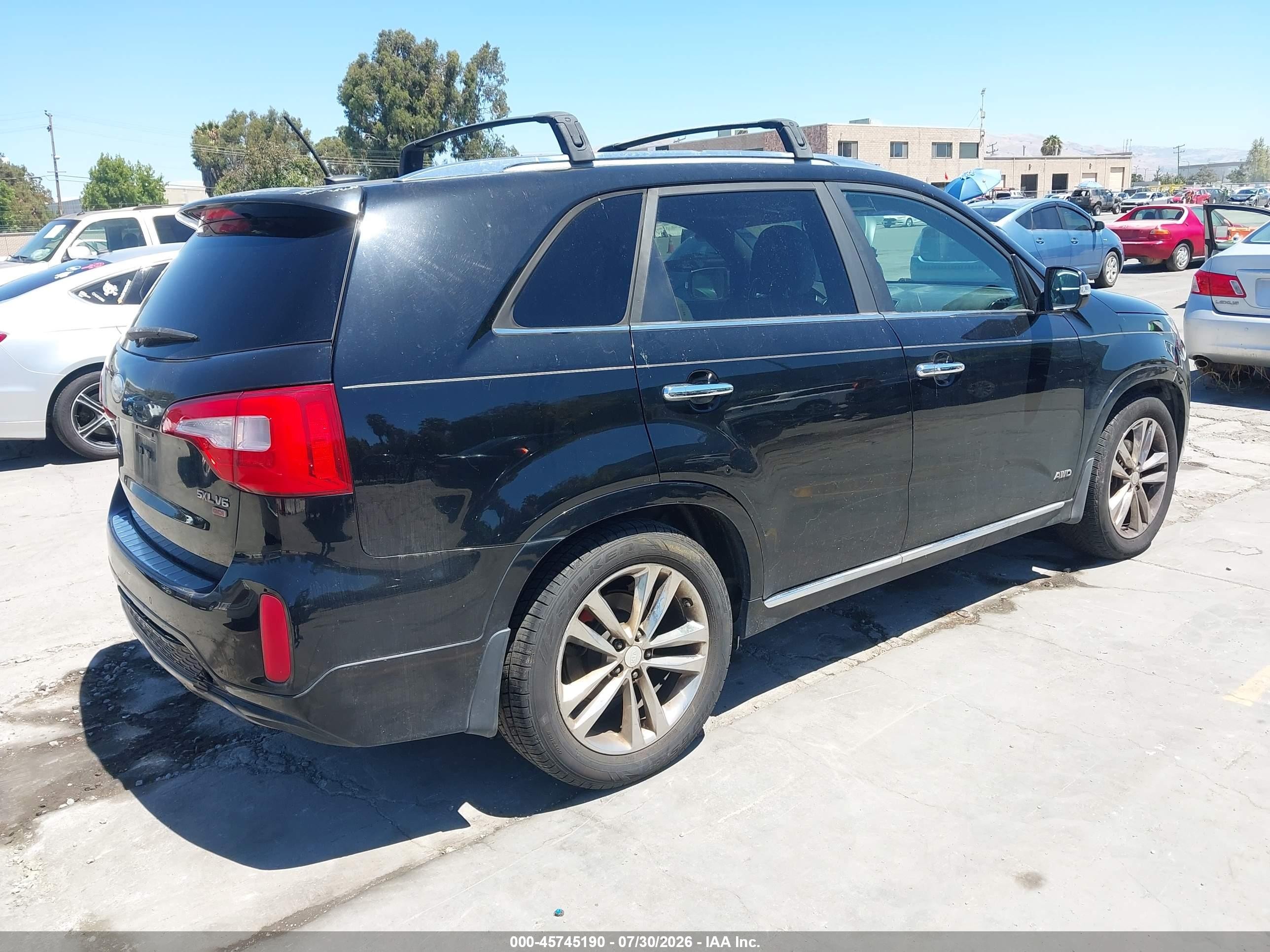 2015 Kia Sorento Limited V6 Black vin: 5XYKWDA73FG556137