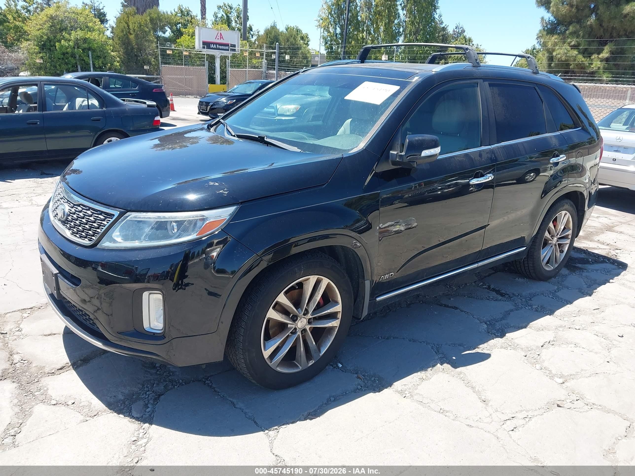 2015 Kia Sorento Limited V6 Black vin: 5XYKWDA73FG556137