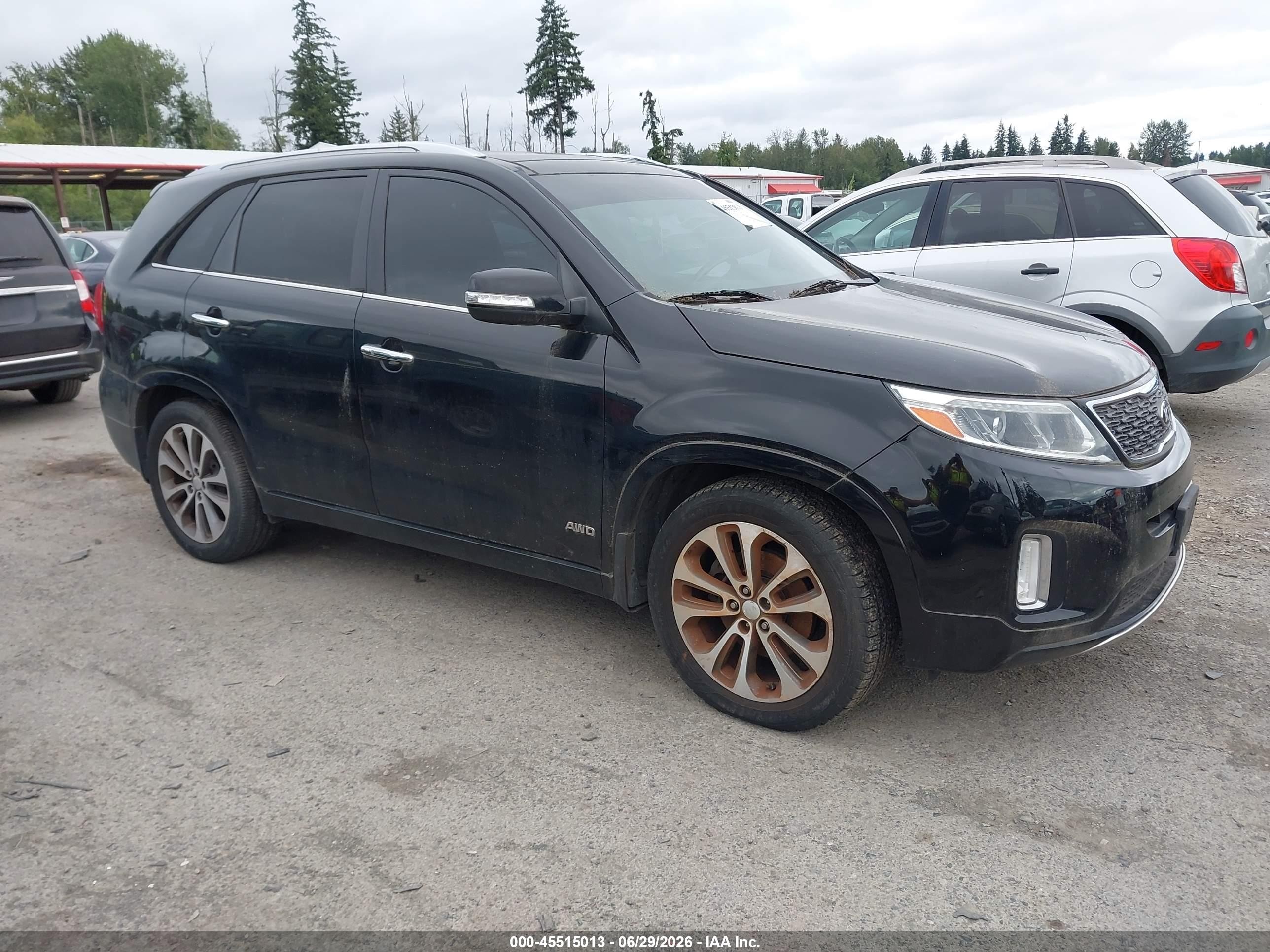 2014 Kia Sorento Sx V6 Black vin: 5XYKWDA74EG480541